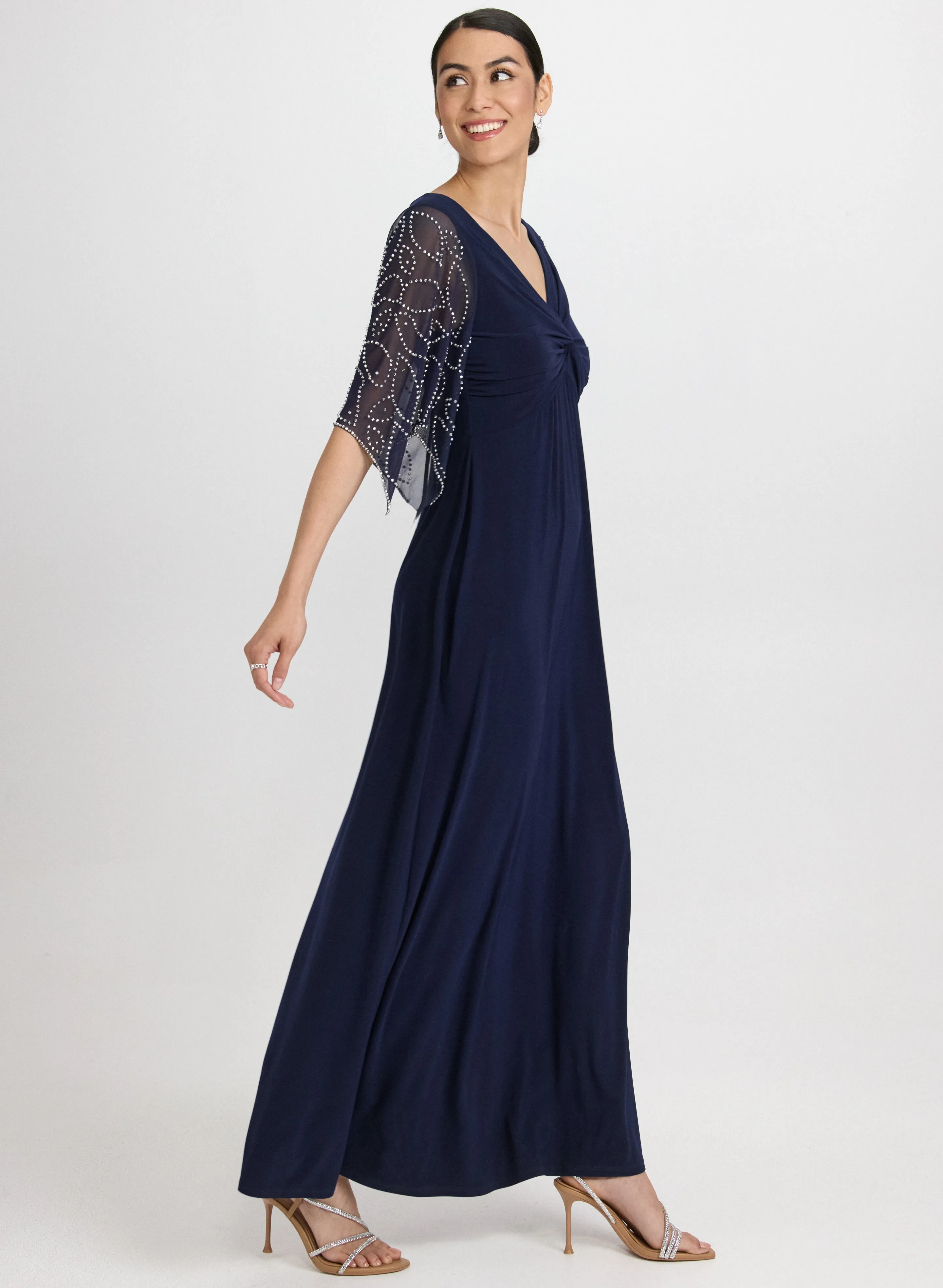 Beaded Flare Sleeve Dress sold by Laura product image thumbnail 3