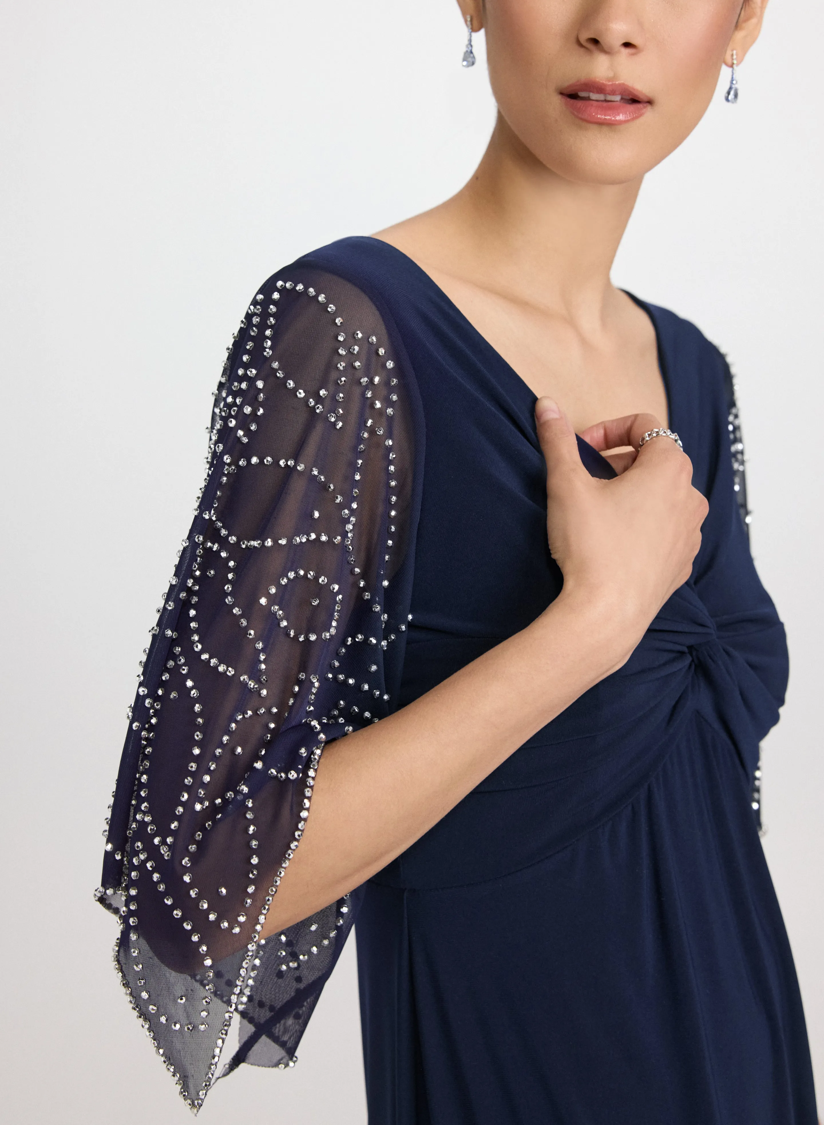 Beaded Flare Sleeve Dress sold by Laura product image thumbnail 2