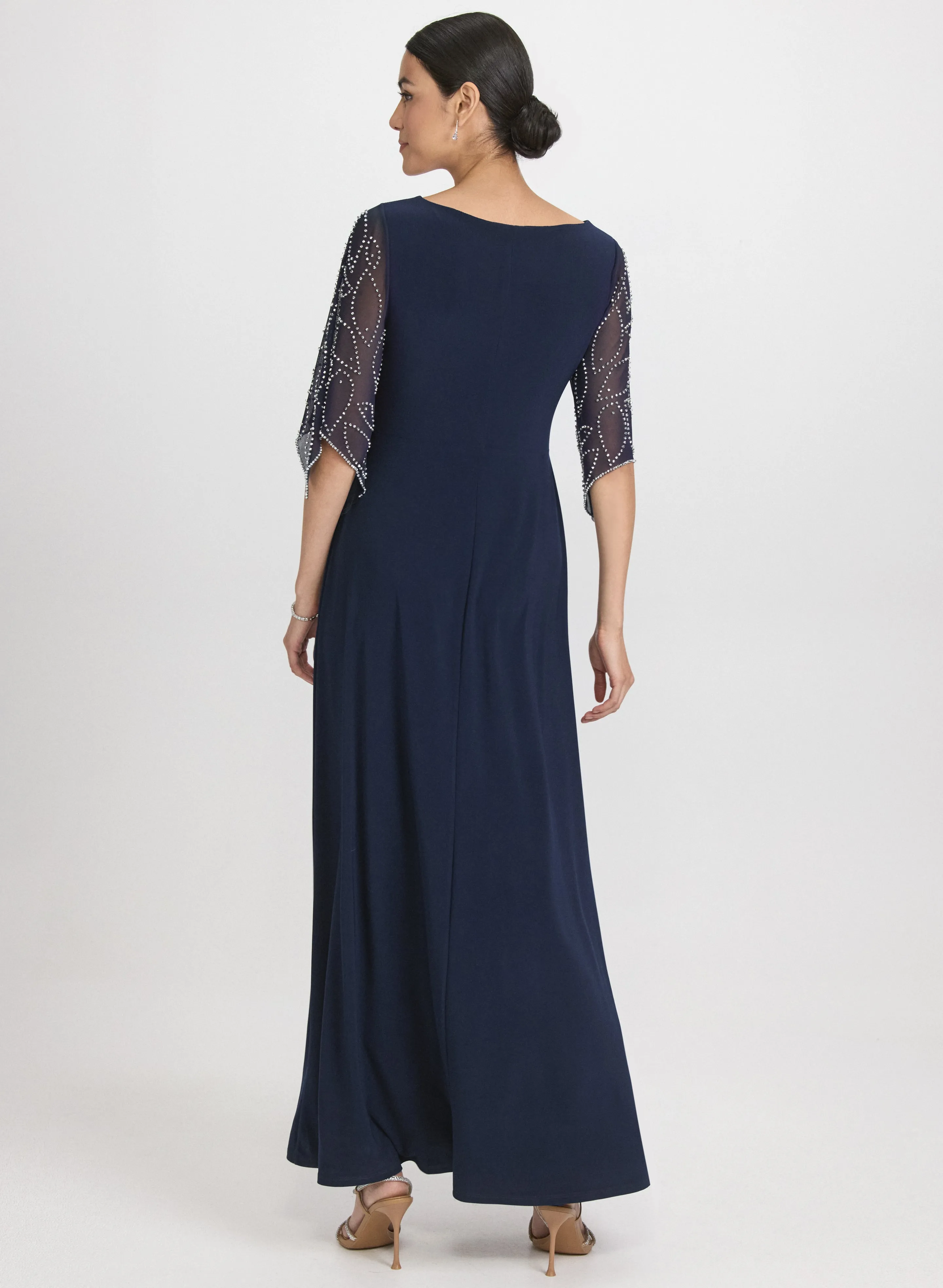 Beaded Flare Sleeve Dress sold by Laura product image thumbnail 4