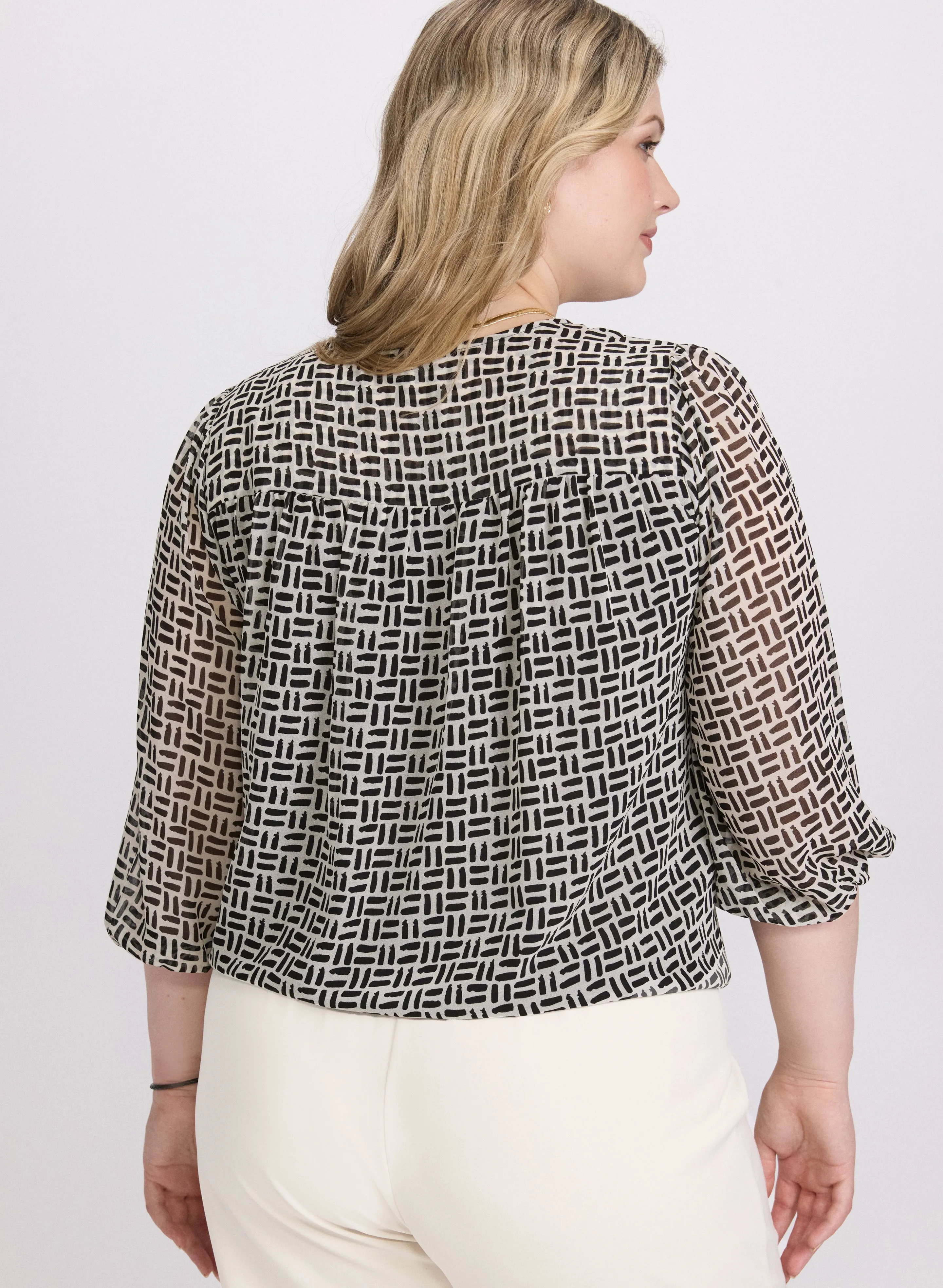 Geometric Chiffon Blouse sold by Laura product image thumbnail 3