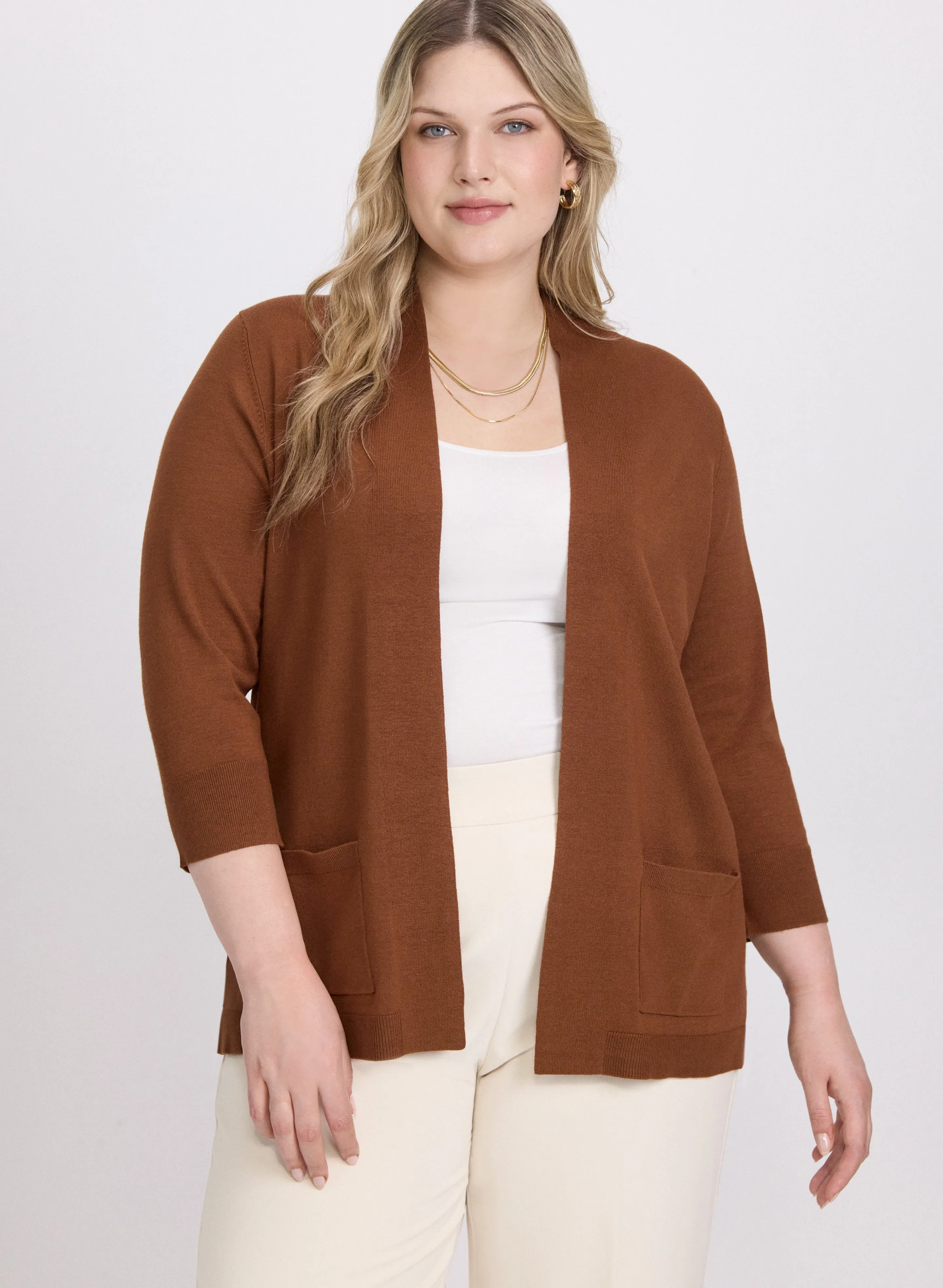 Short Open Front Cardigan sold by Laura