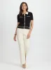 Contrast Knit Polo Top sold by Laura