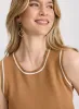 Contrast Trim Knit Tank Top sold by Laura