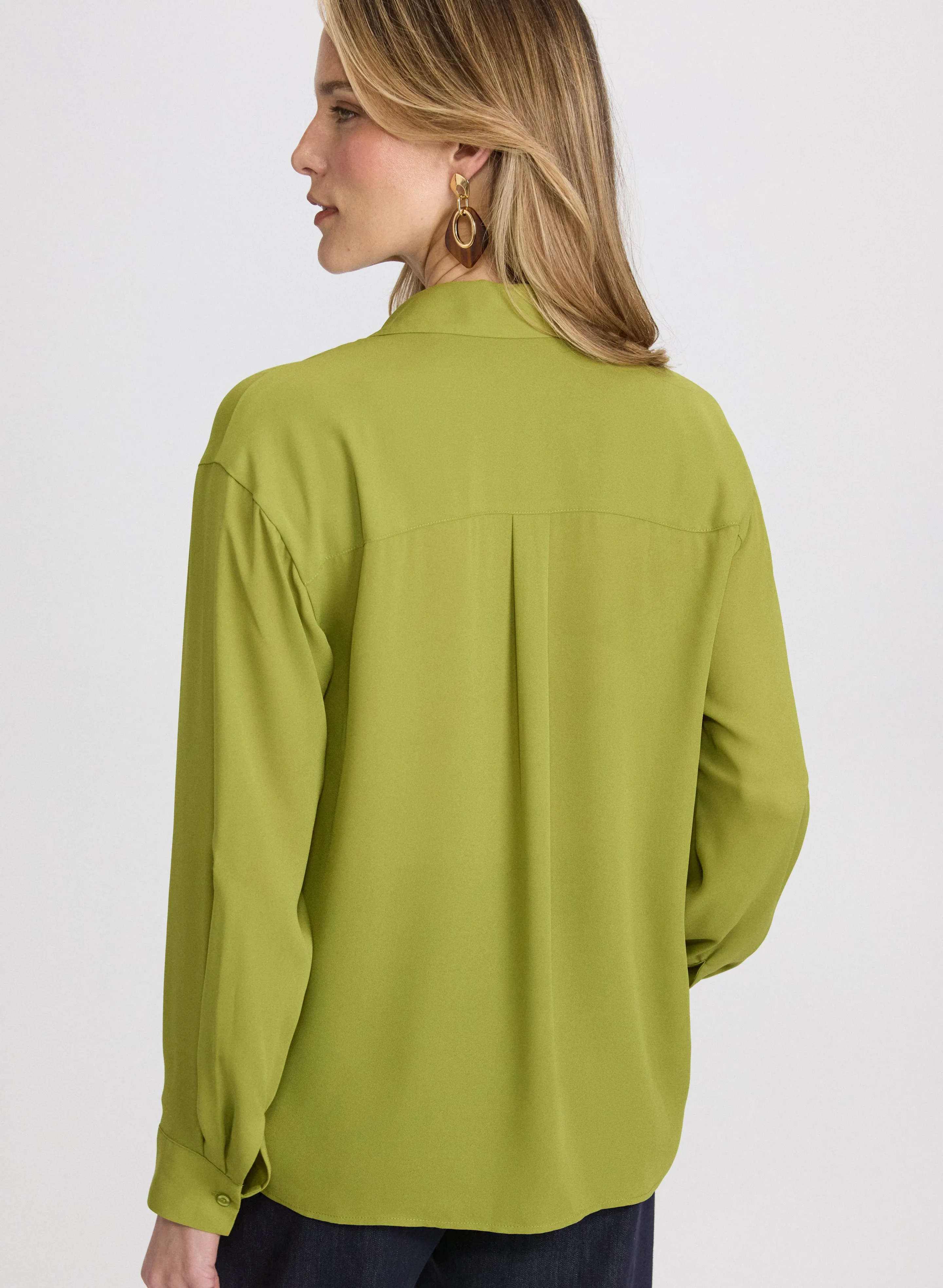 Crepe Button-Down Blouse sold by Laura product image thumbnail 2