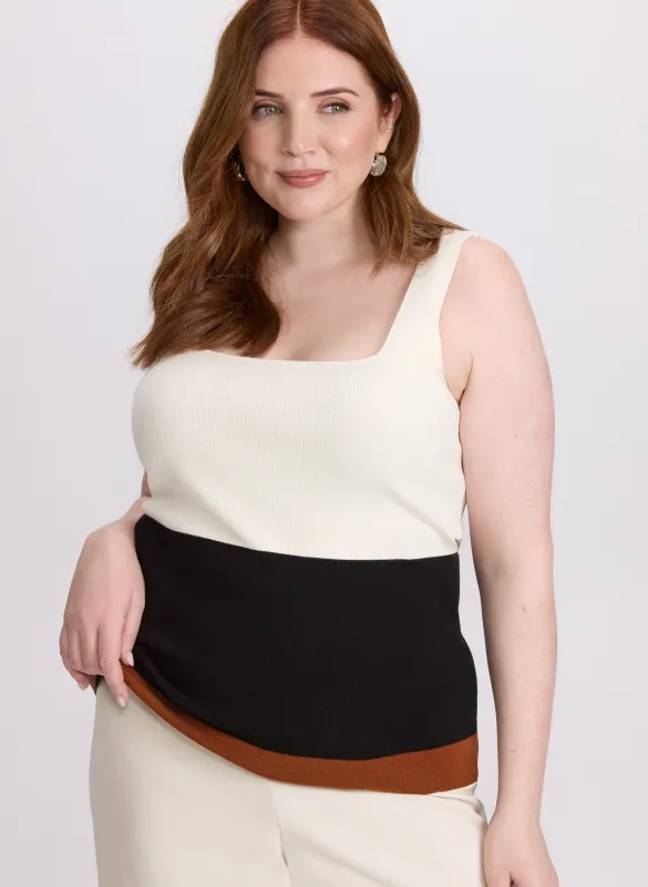 Colour Block Knit Top sold by Laura