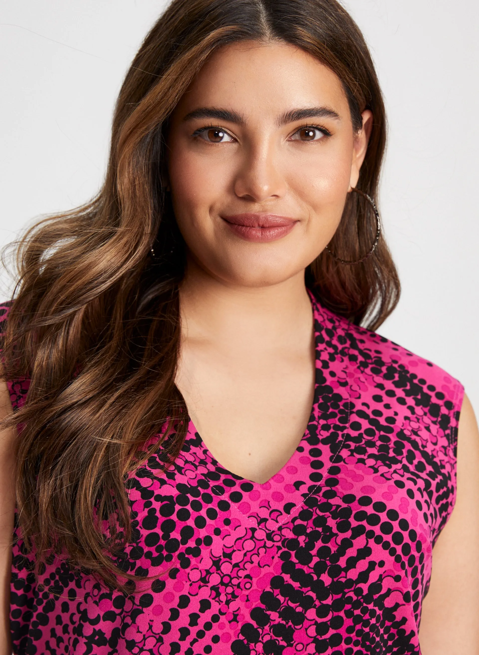 V-Neck Polka Dot Print Top sold by Laura product image thumbnail 2