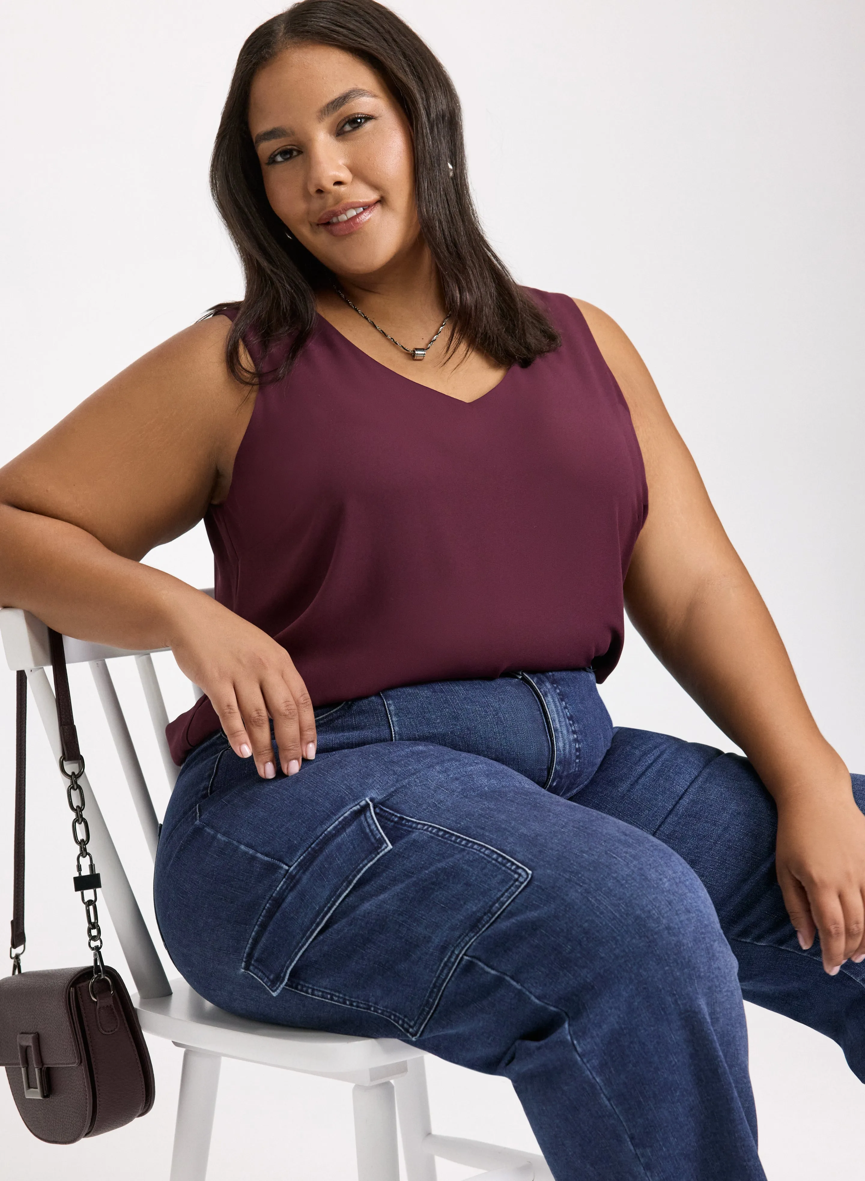 Sleeveless V-Neck Blouse sold by Laura product image thumbnail 4