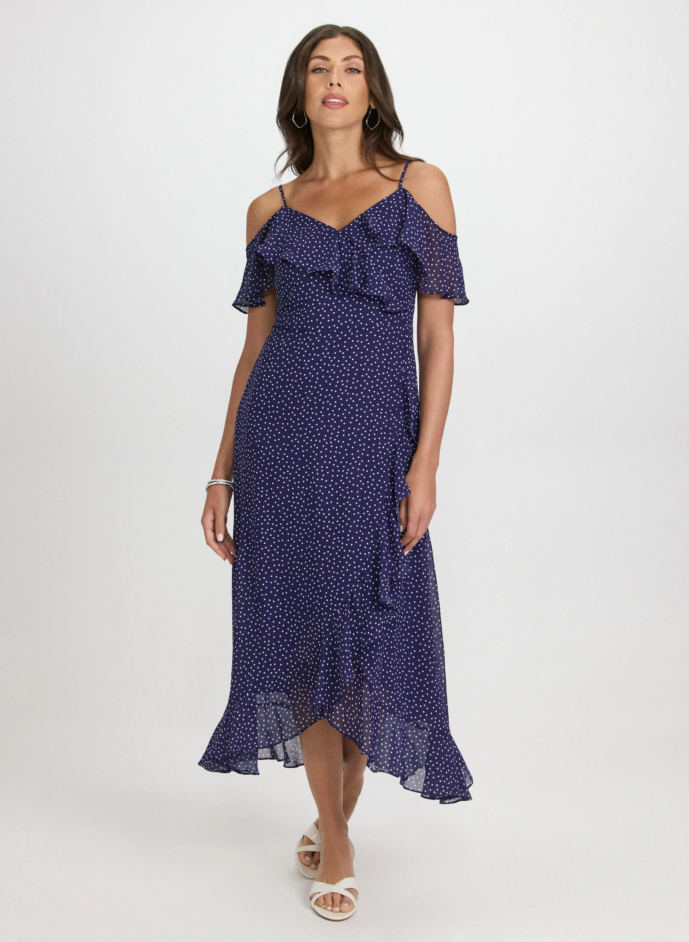 Polka Dot Chiffon Dress sold by Laura