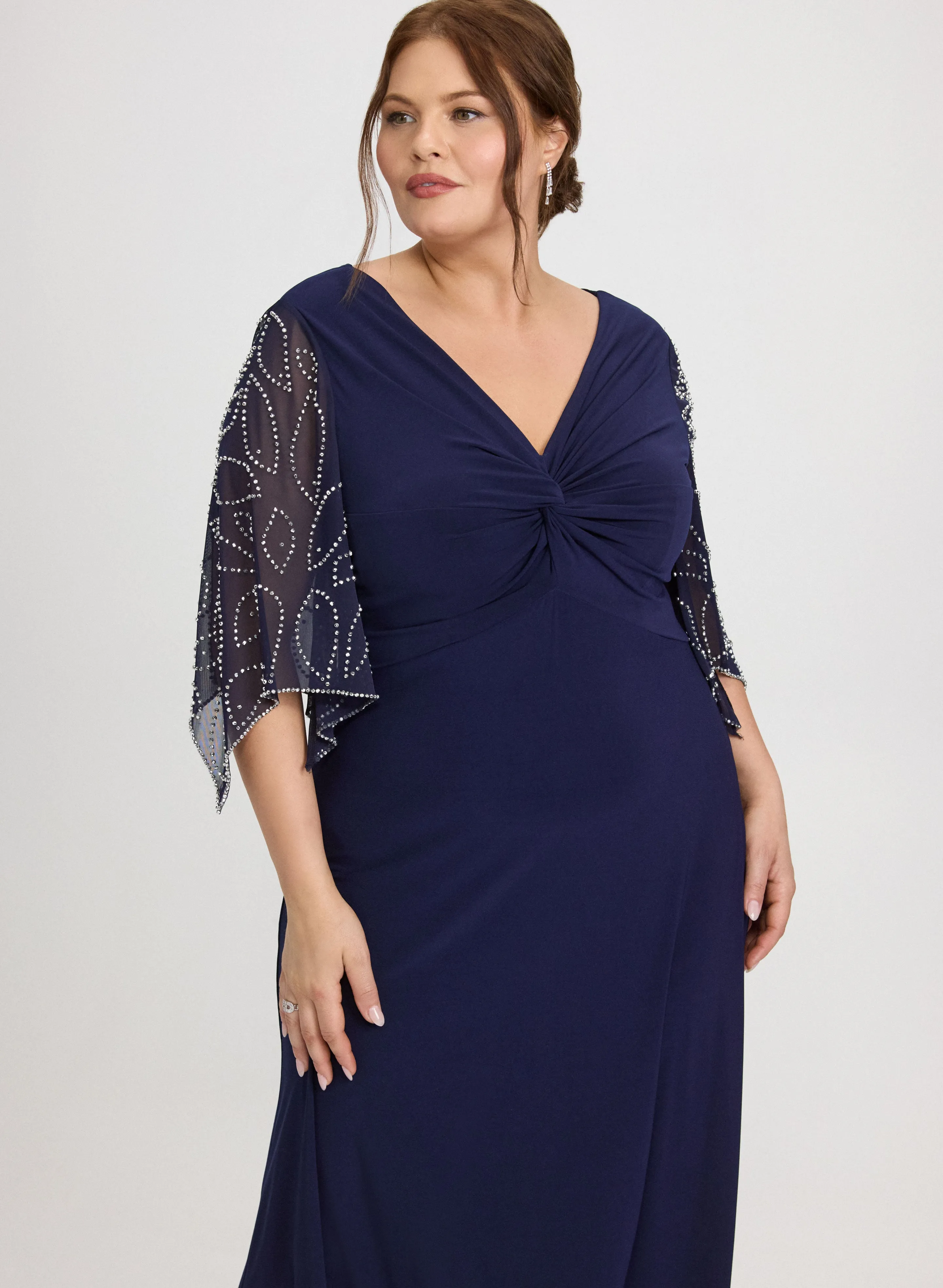 Embellished Flare Sleeve Dress sold by Laura product image thumbnail 5