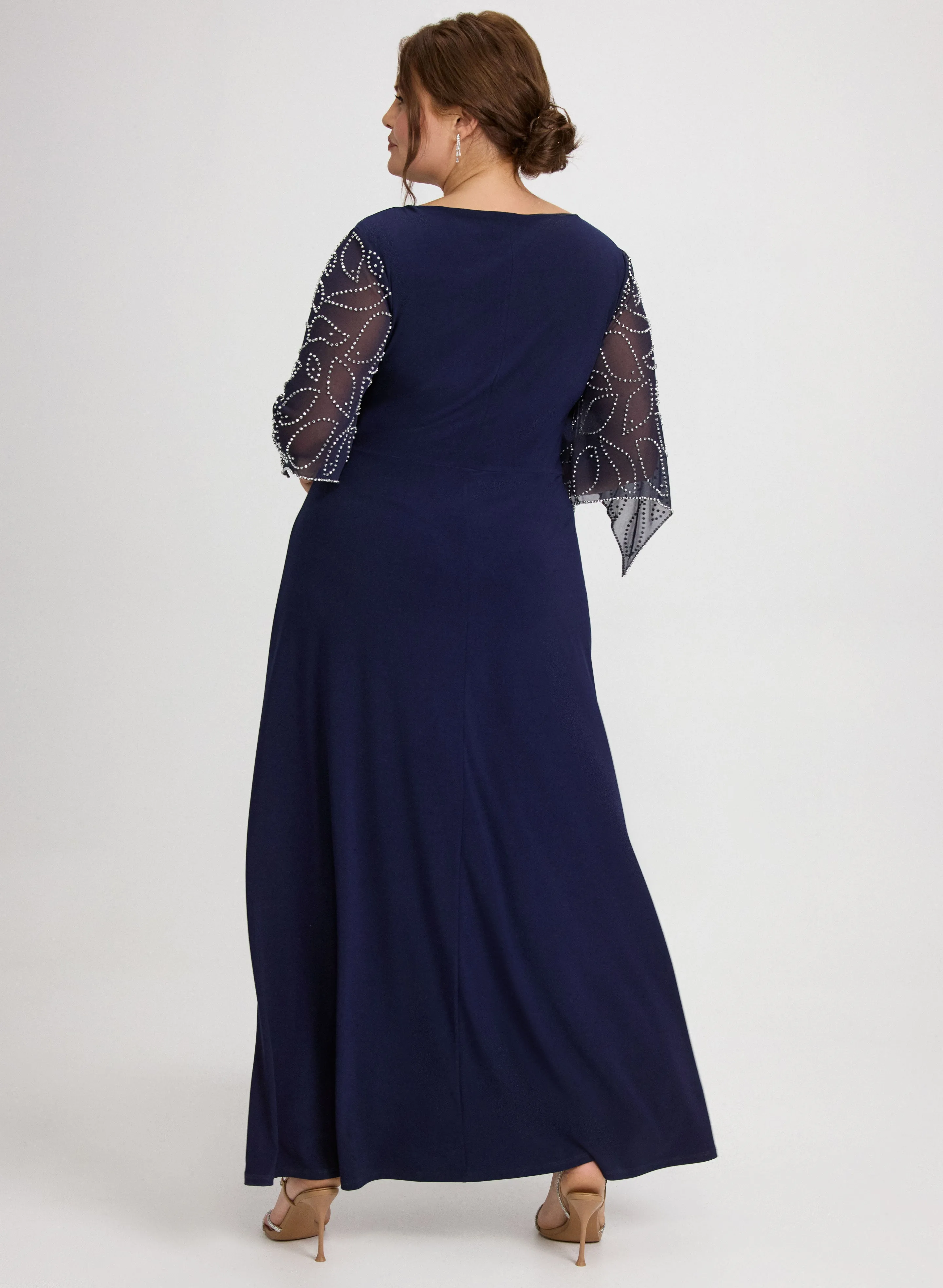 Embellished Flare Sleeve Dress sold by Laura product image thumbnail 4