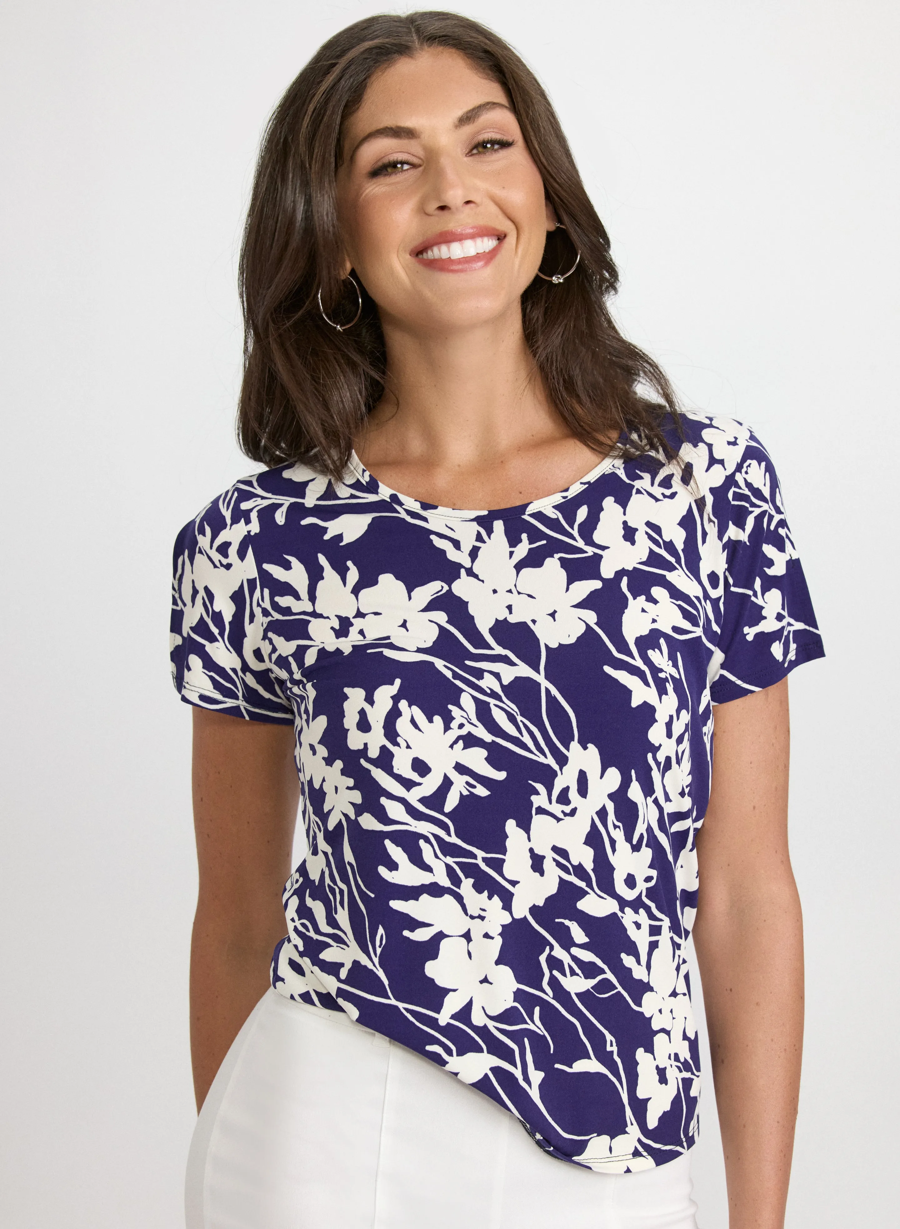 Floral Split Sleeve Top sold by Laura