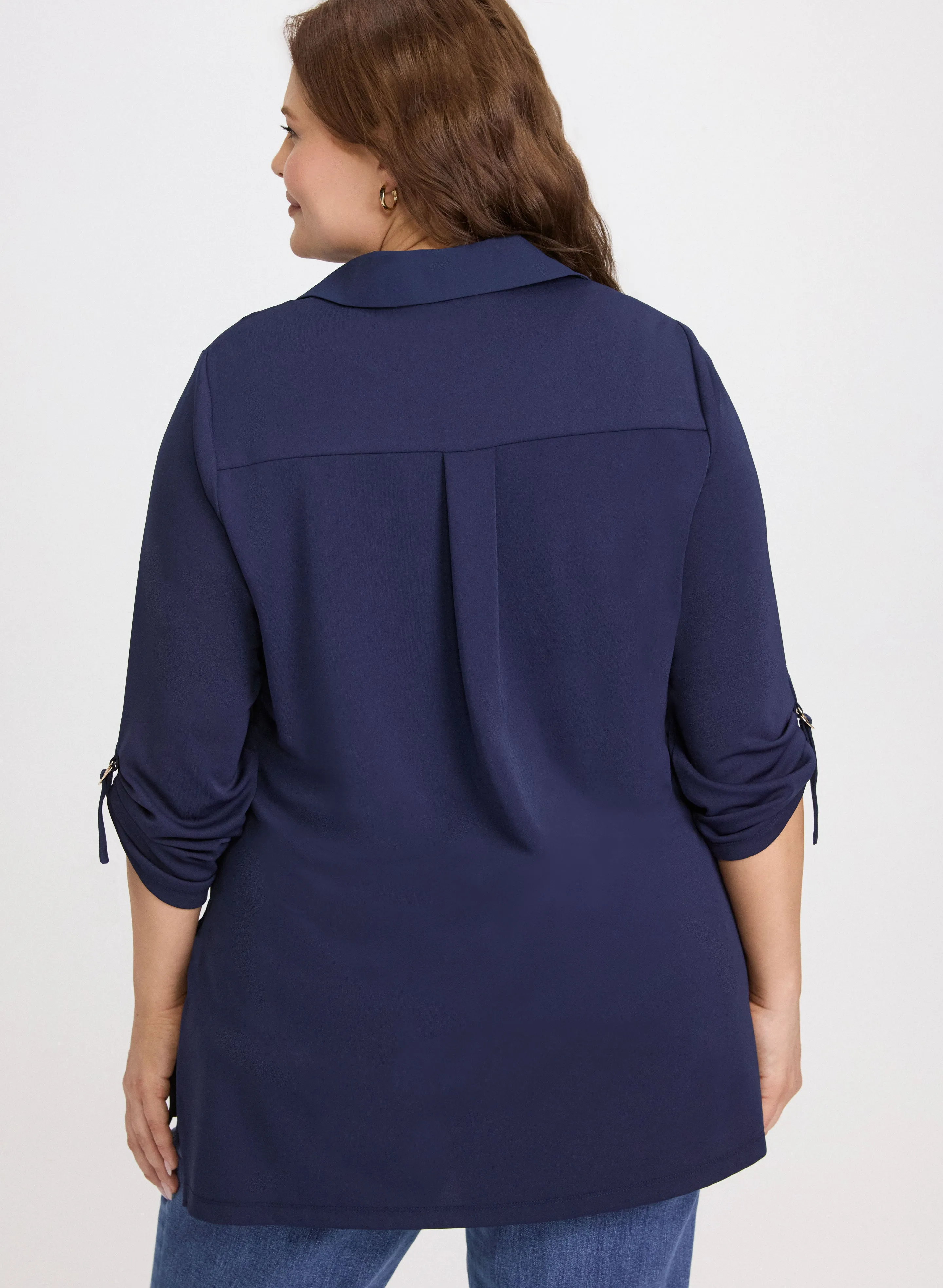 Jersey Button-Down Blouse sold by Laura product image thumbnail 3