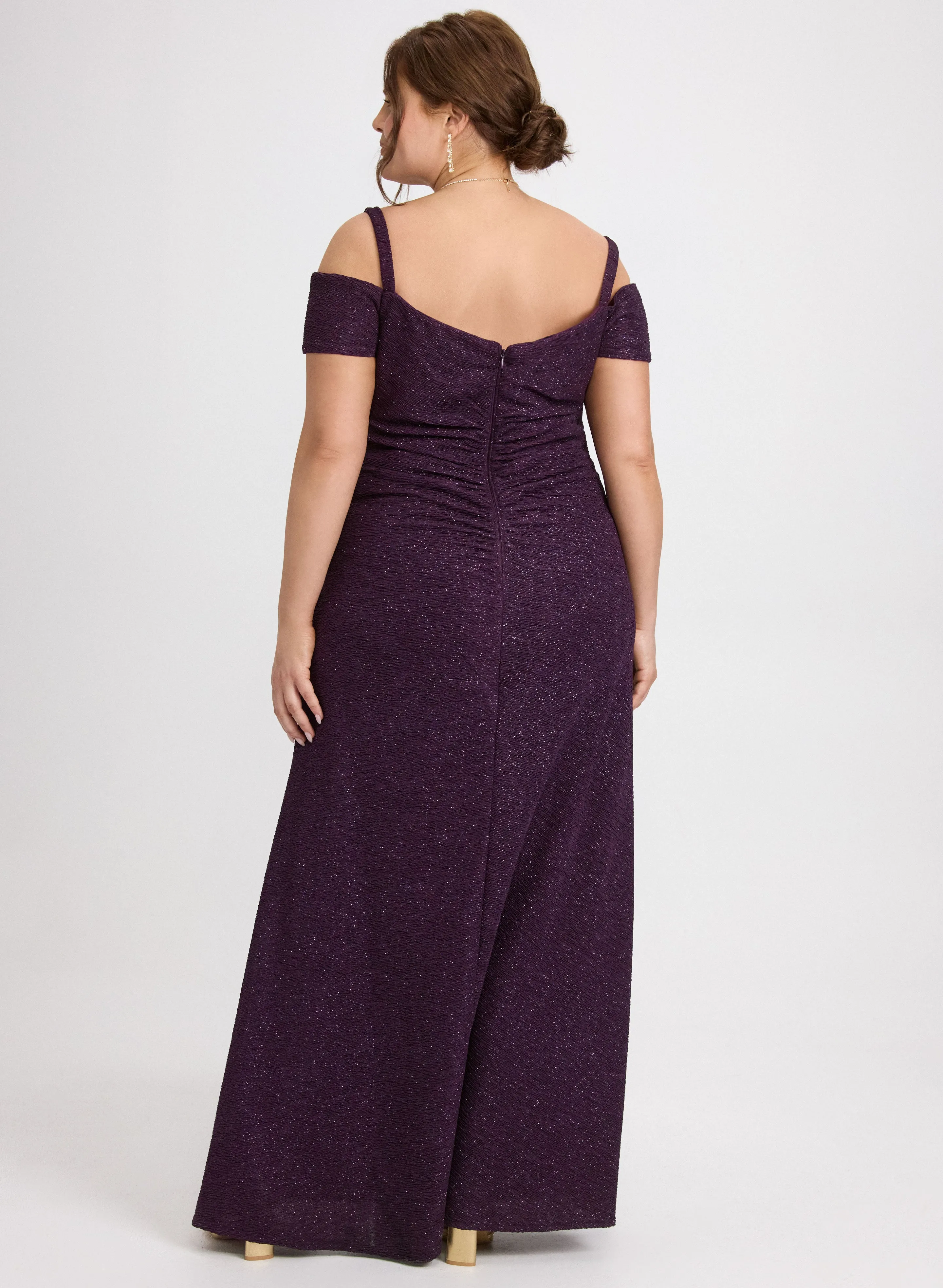 Glitter Knit Cold-Shoulder Dress sold by Laura product image thumbnail 3