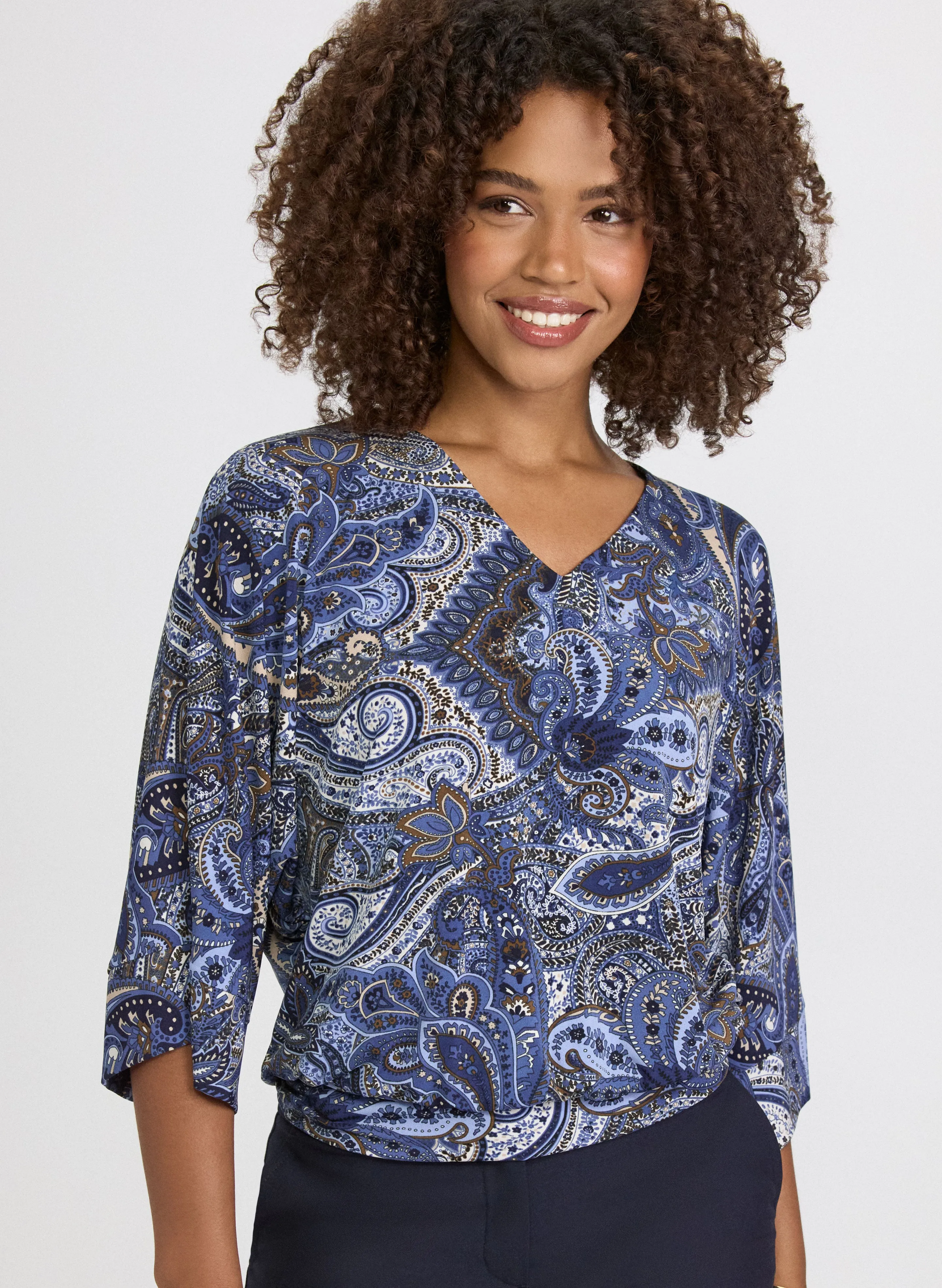 Paisley Flare Sleeve Blouse sold by Laura