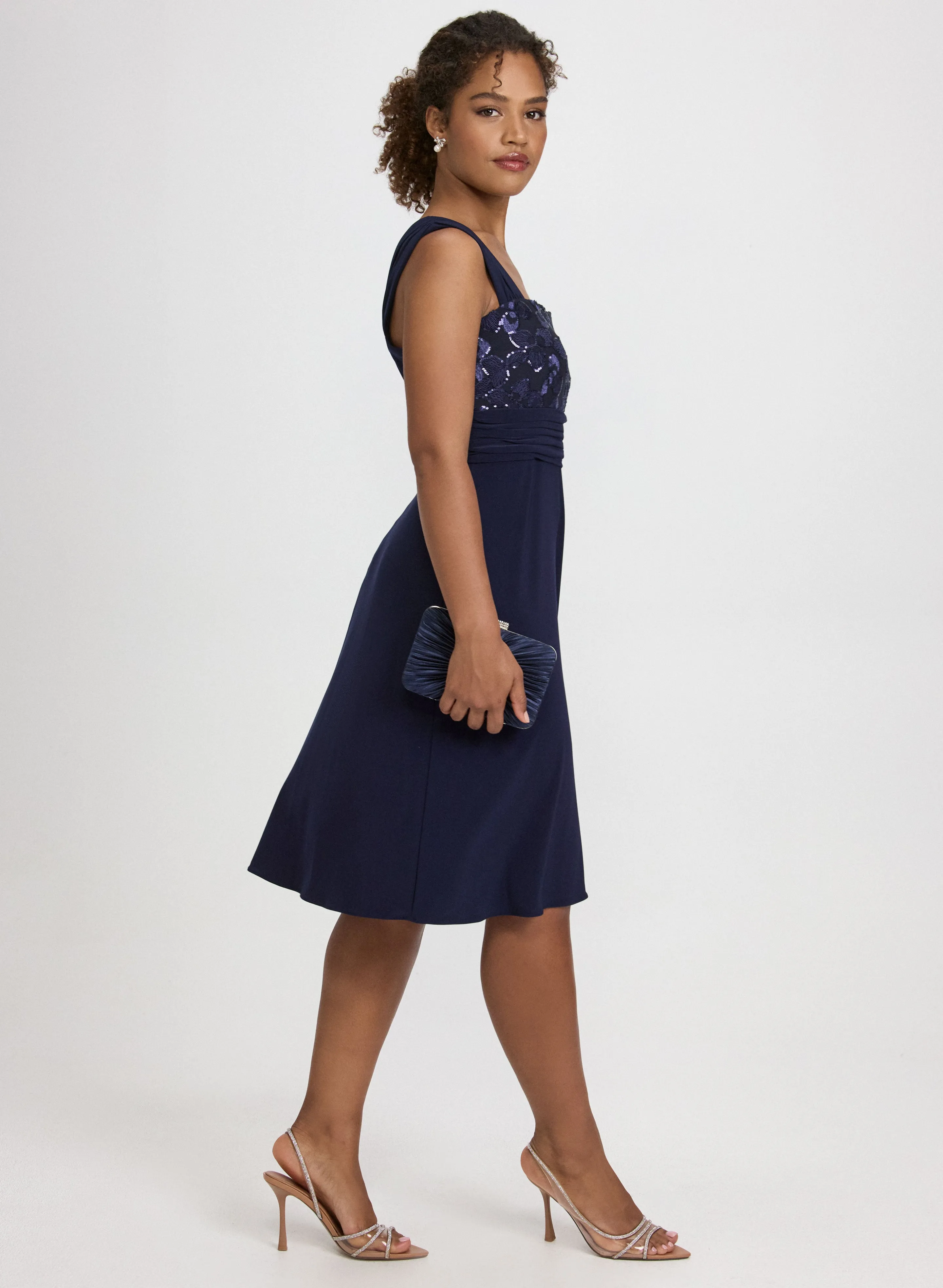 Sequined Floral Jacket & Dress Set sold by Laura product image thumbnail 2