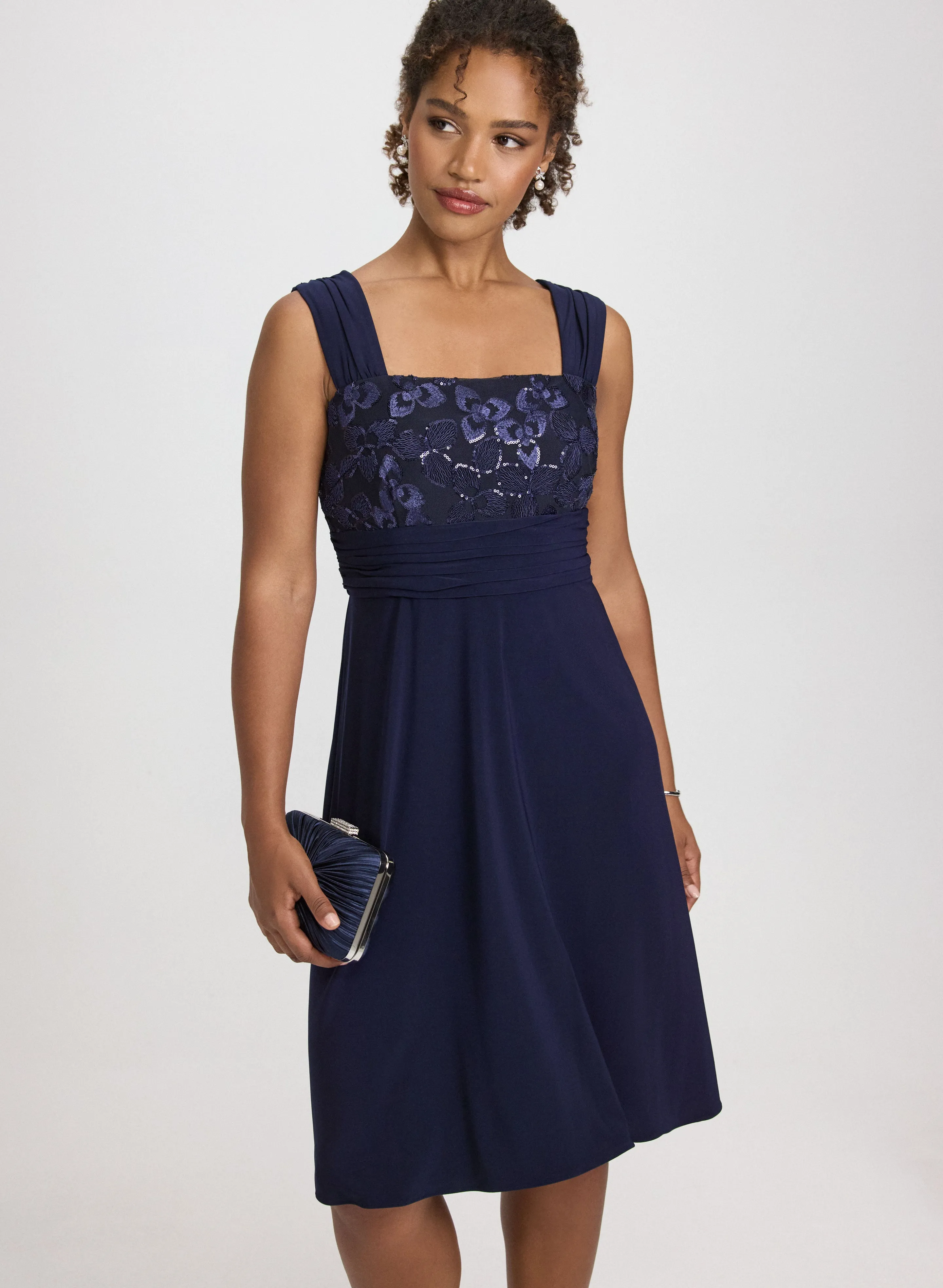 Sequined Floral Jacket & Dress Set sold by Laura product image thumbnail 4