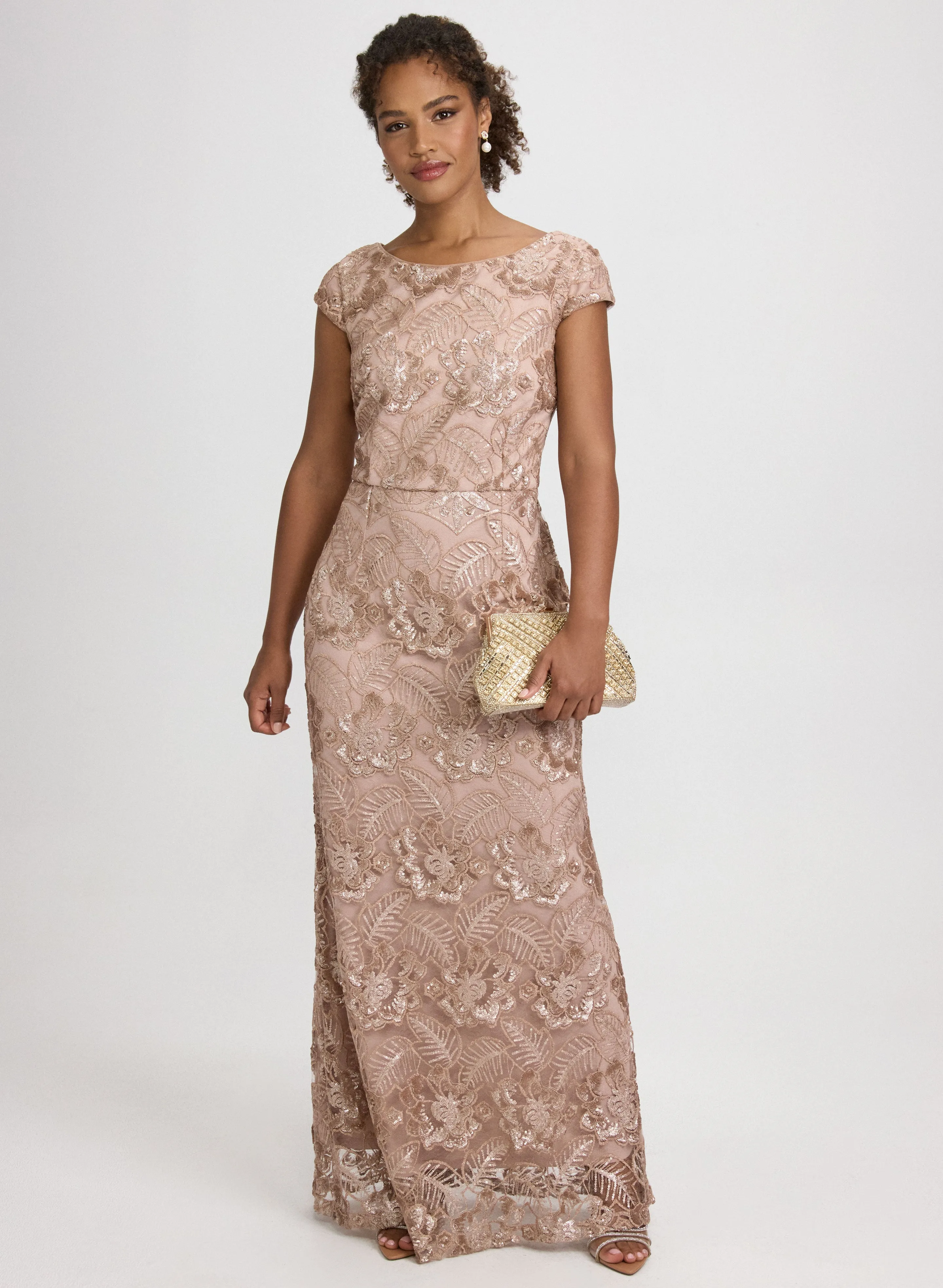 Tulle Sequined Floral Dress sold by Laura