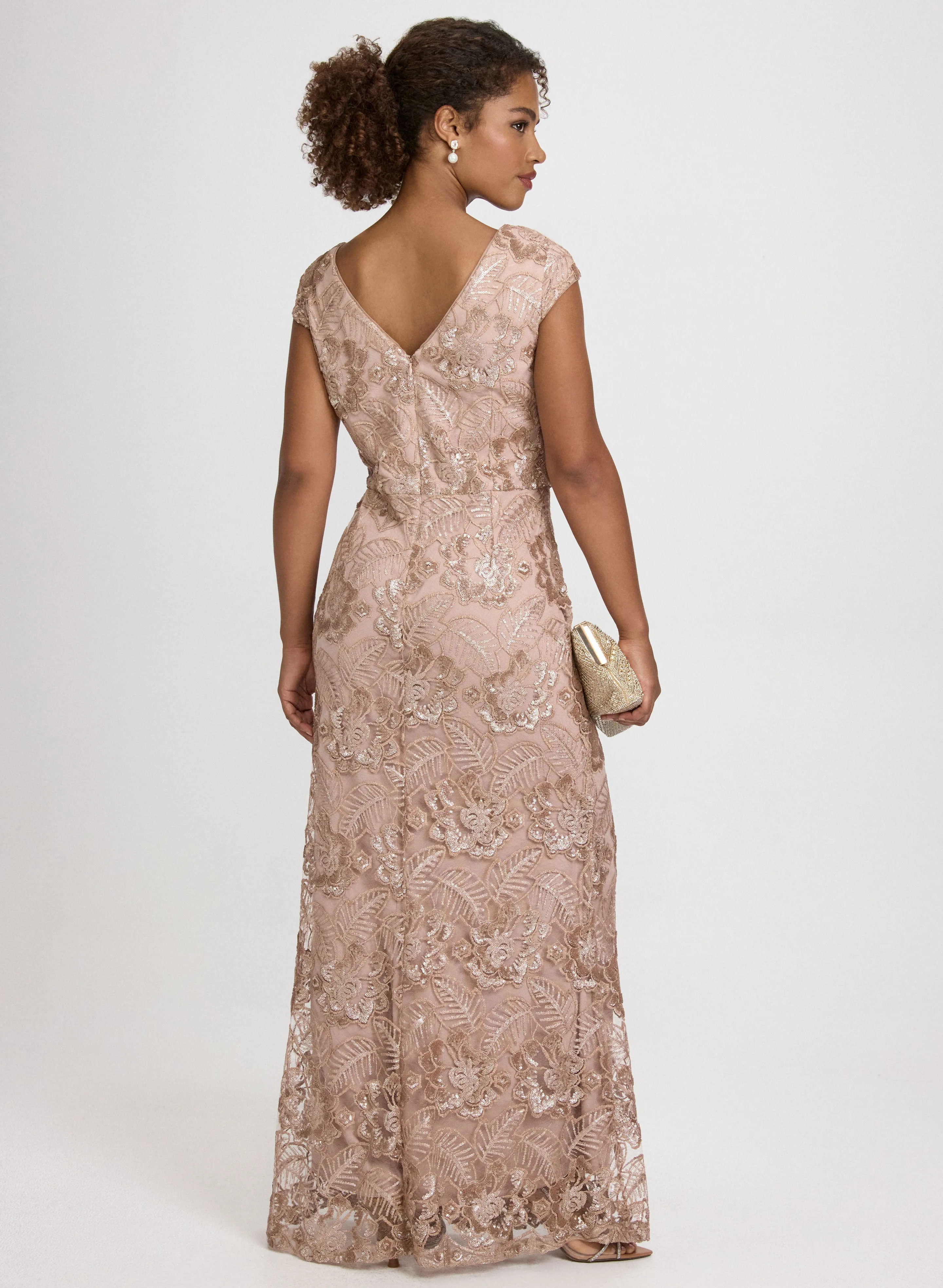 Tulle Sequined Floral Dress sold by Laura product image thumbnail 4