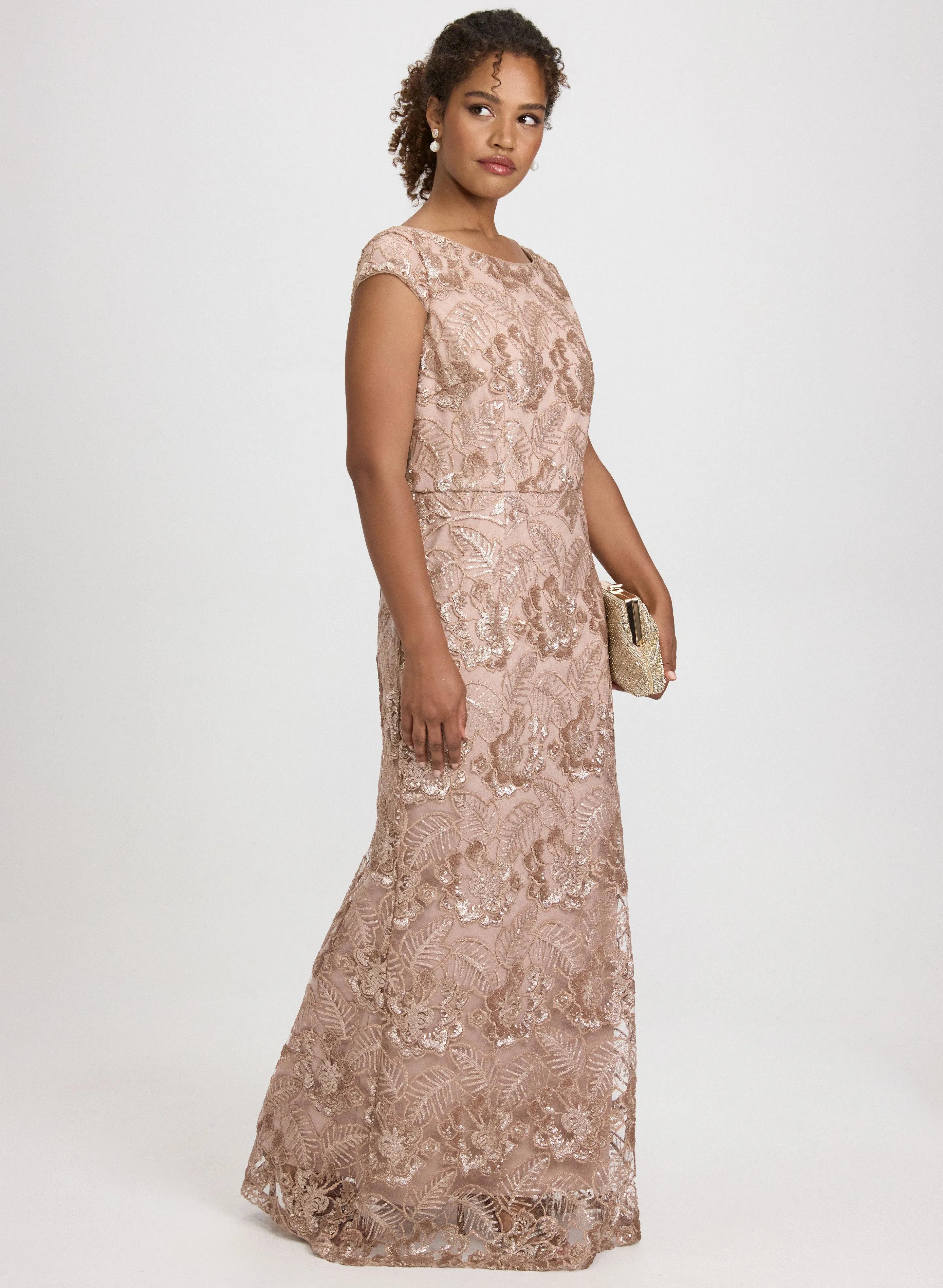 Tulle Sequined Floral Dress sold by Laura product image thumbnail 3