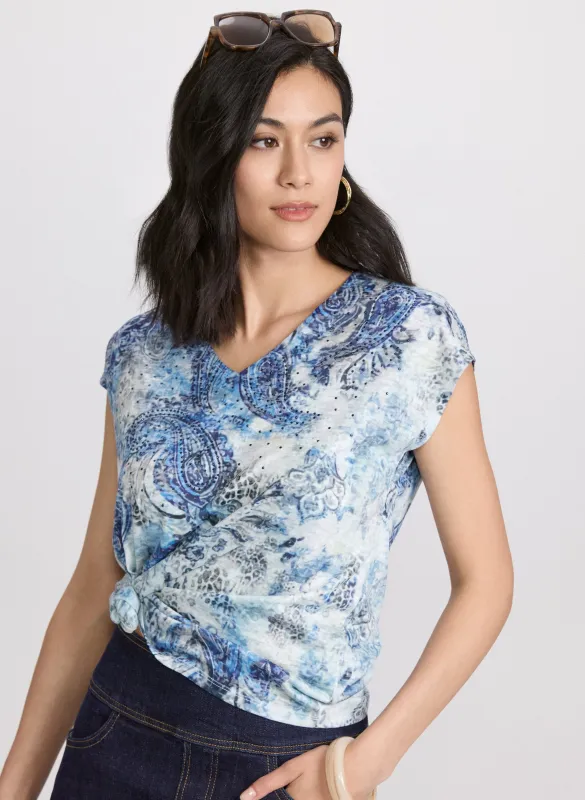 Paisley Burnout T-Shirt sold by Laura