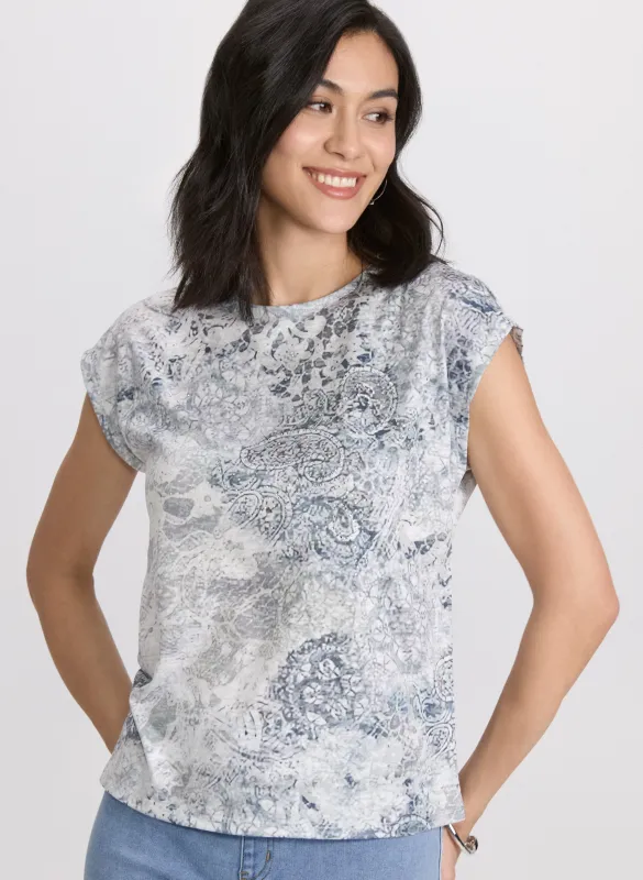 Paisley Burnout T-Shirt sold by Laura