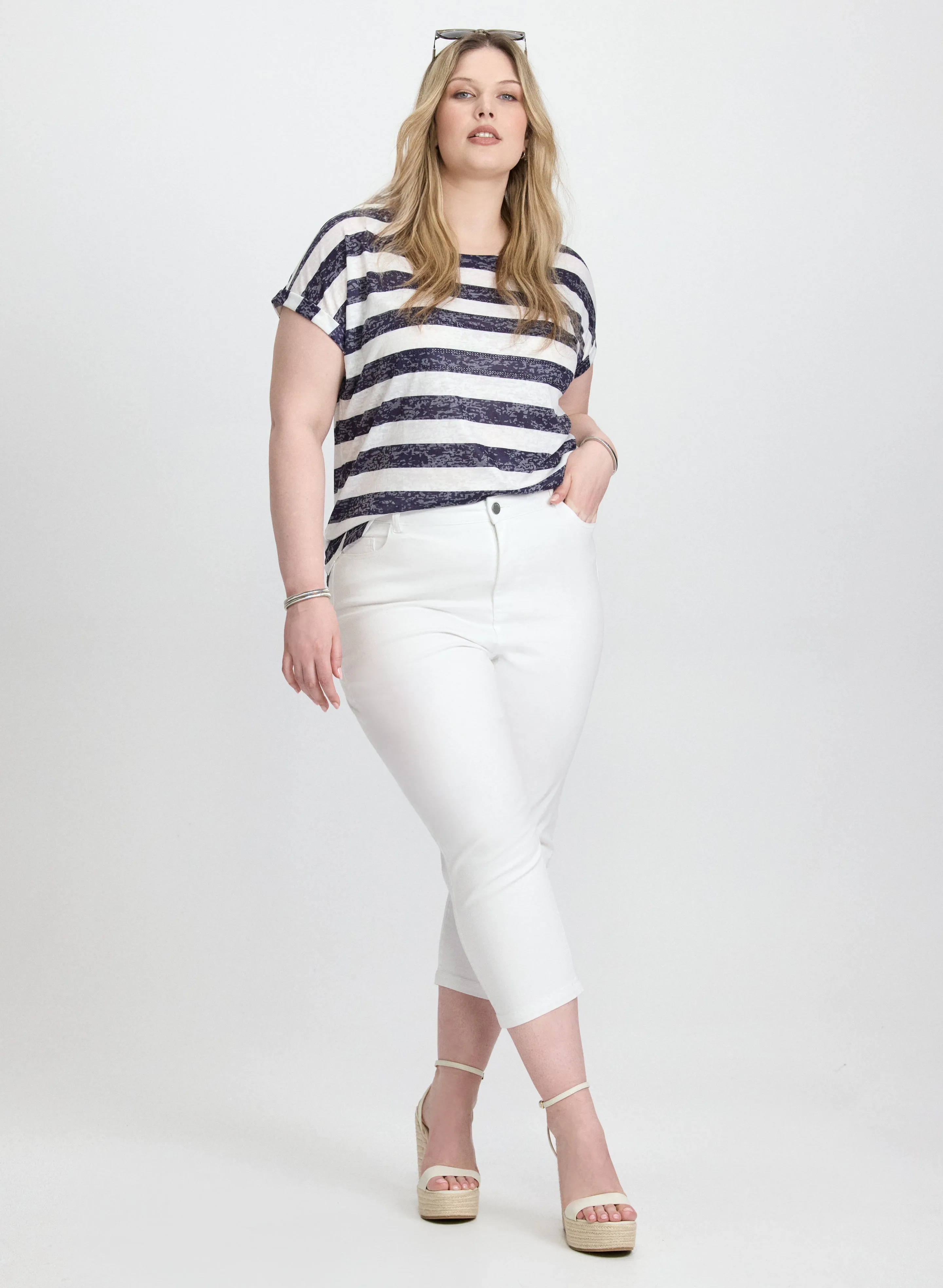 Striped Burnout T-Shirt sold by Laura product image thumbnail 4