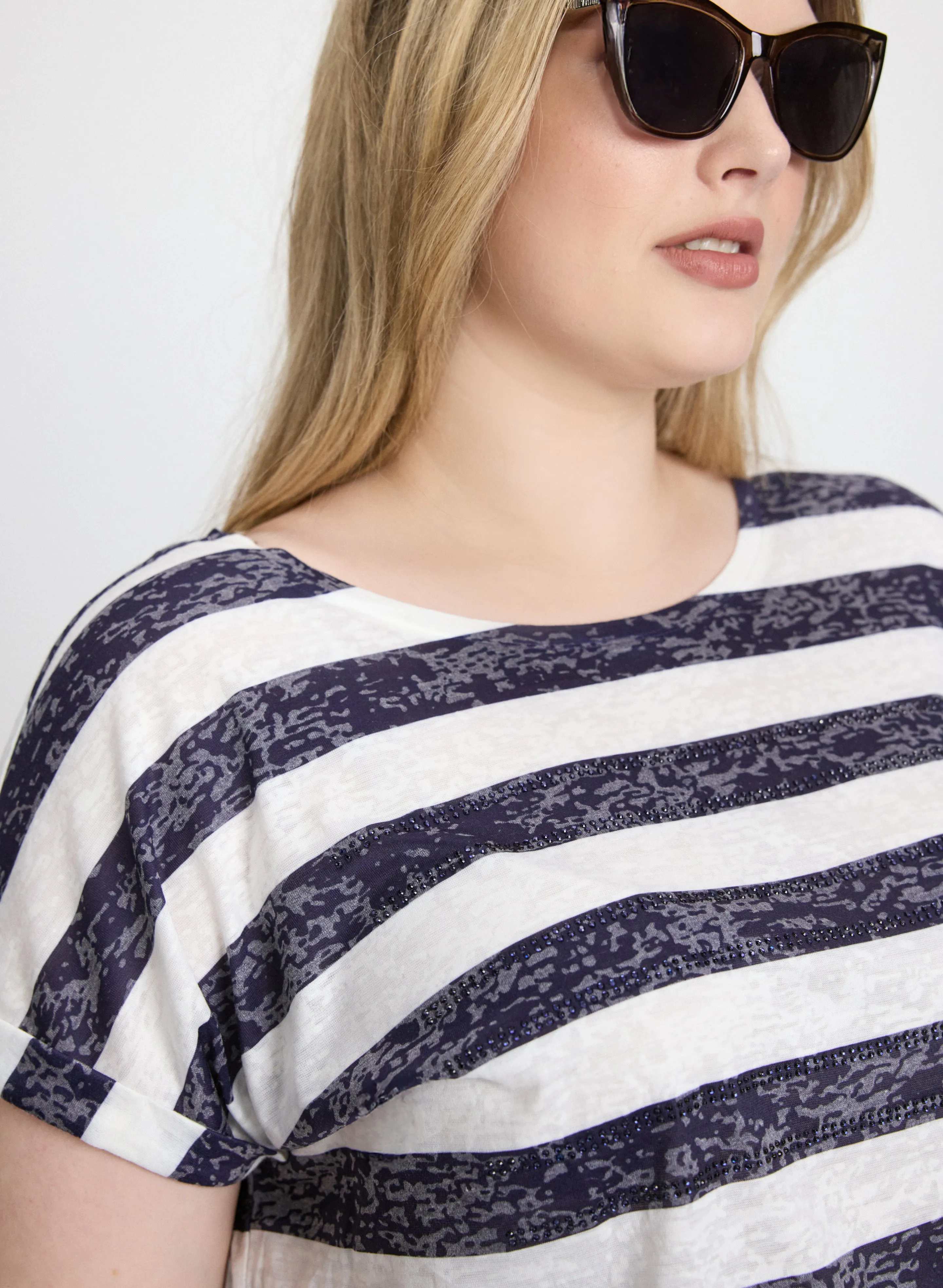 Striped Burnout T-Shirt sold by Laura product image thumbnail 5