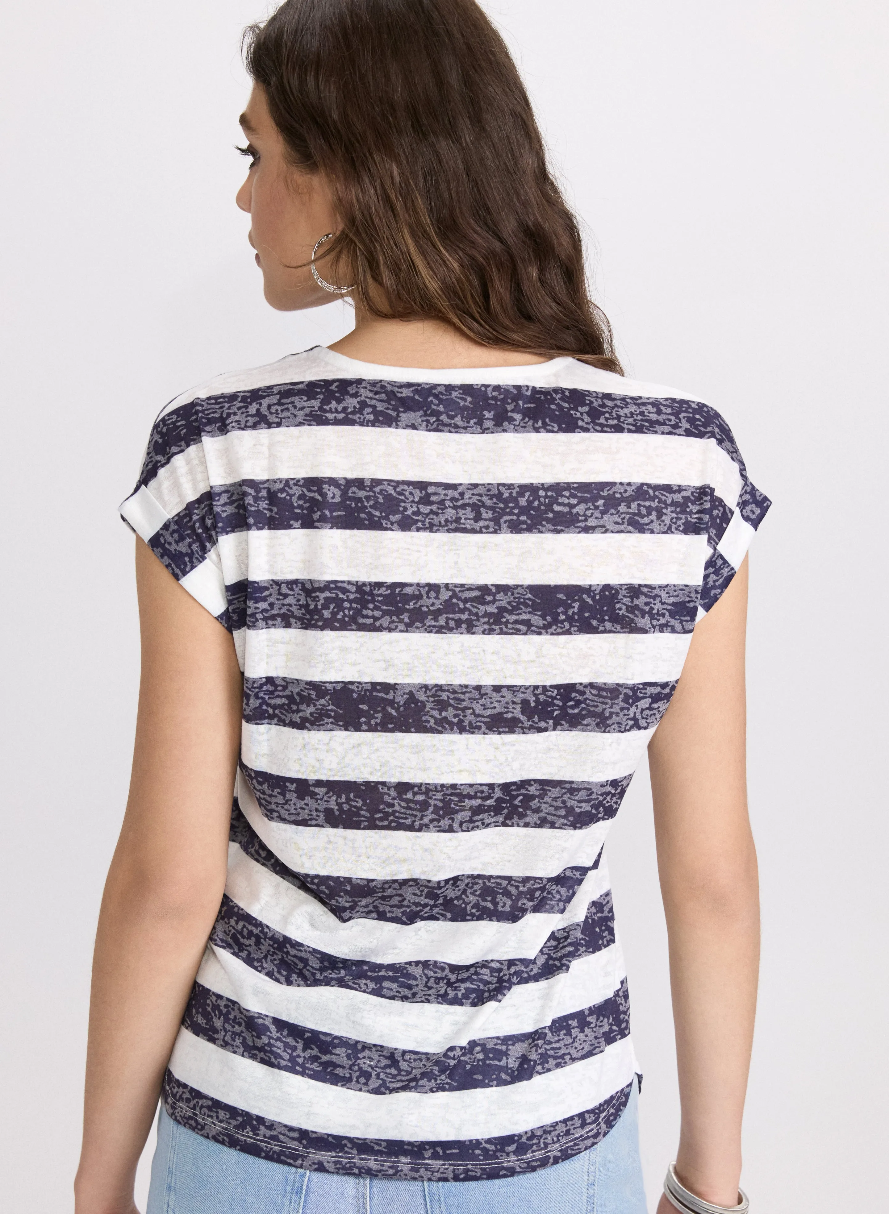 Stripe Burnout T-Shirt sold by Laura product image thumbnail 2