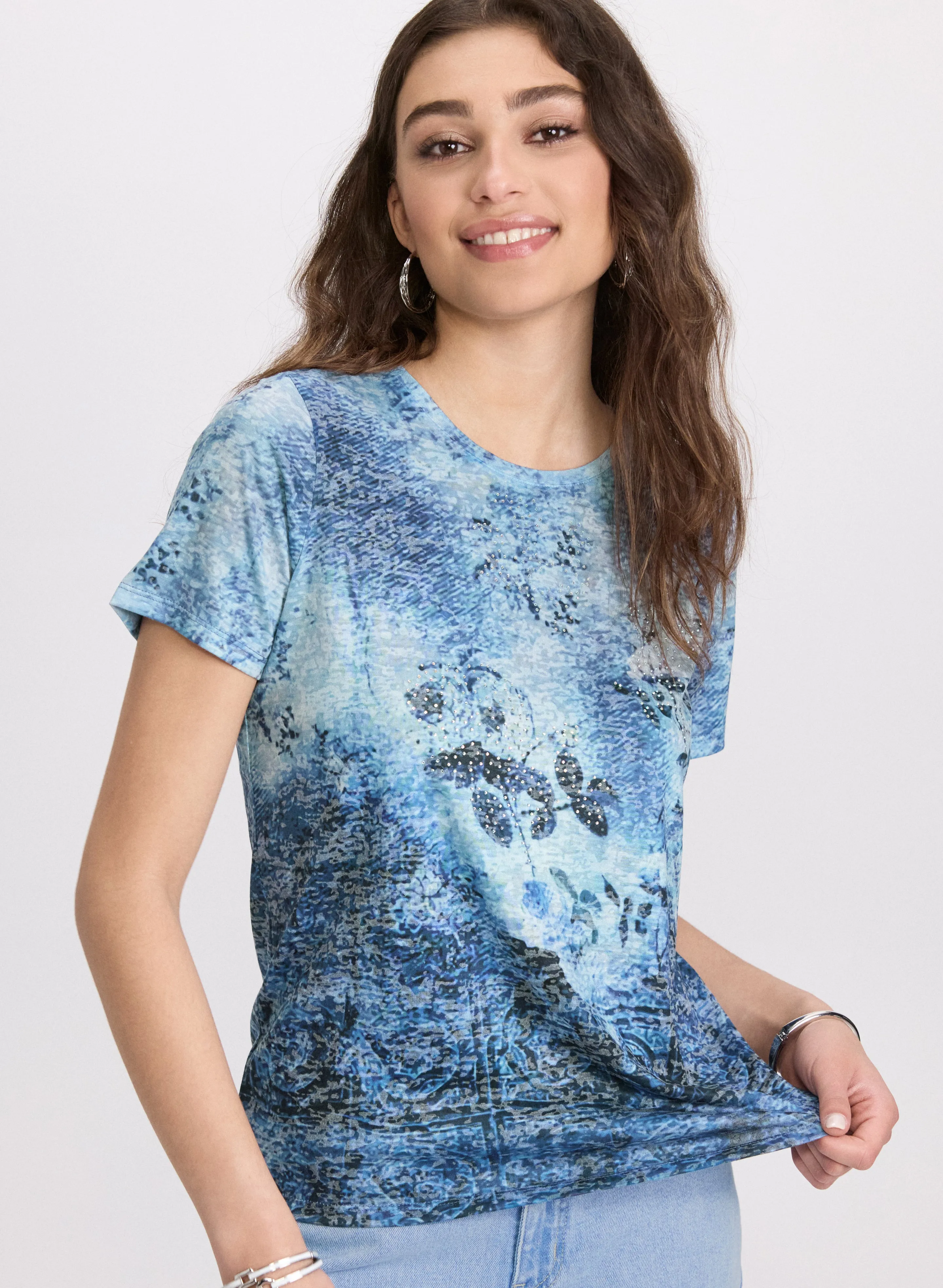 Floral Burnout T-Shirt sold by Laura product image thumbnail 5