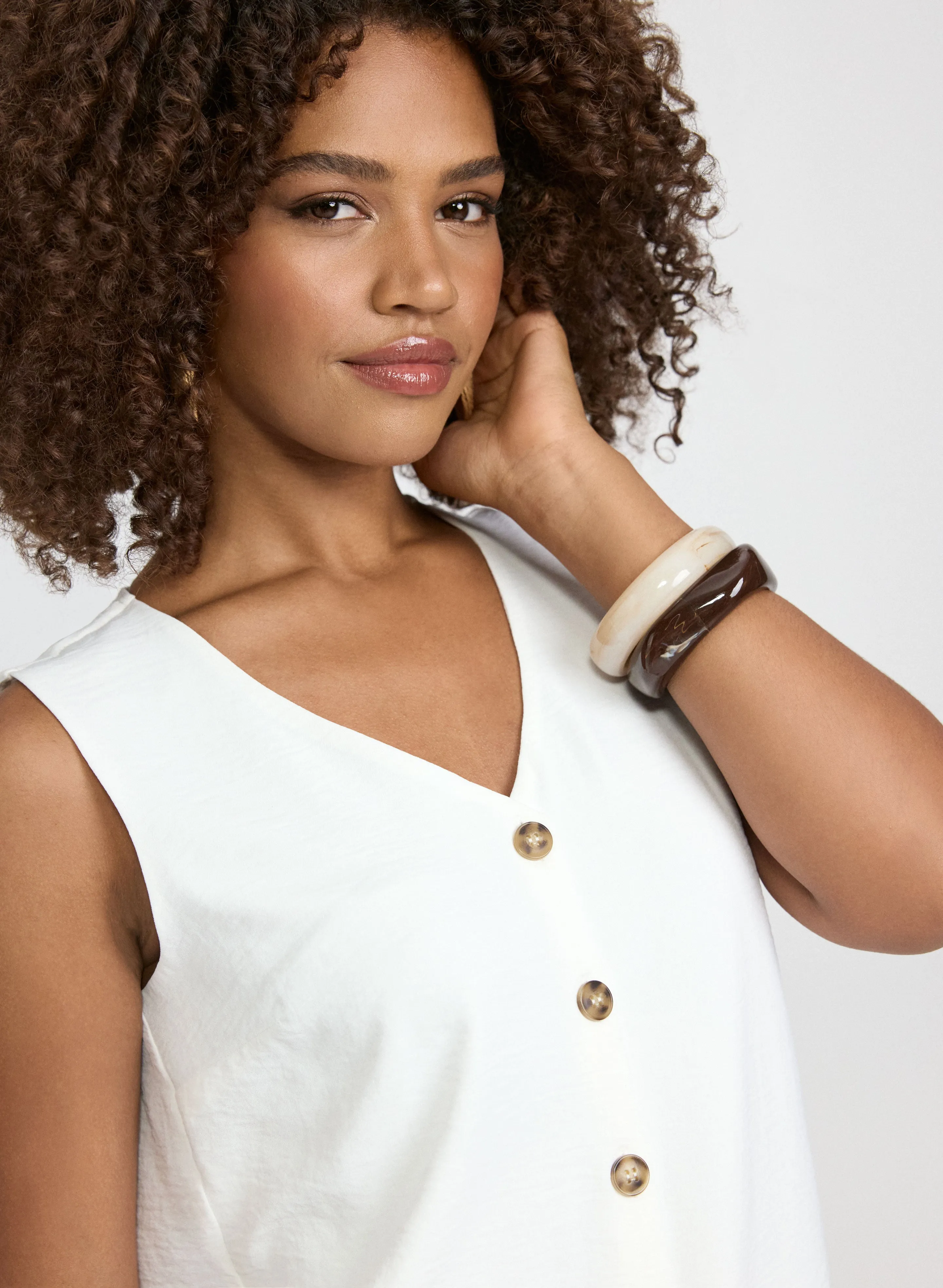 Sleeveless Button-Down Blouse sold by Laura product image thumbnail 5