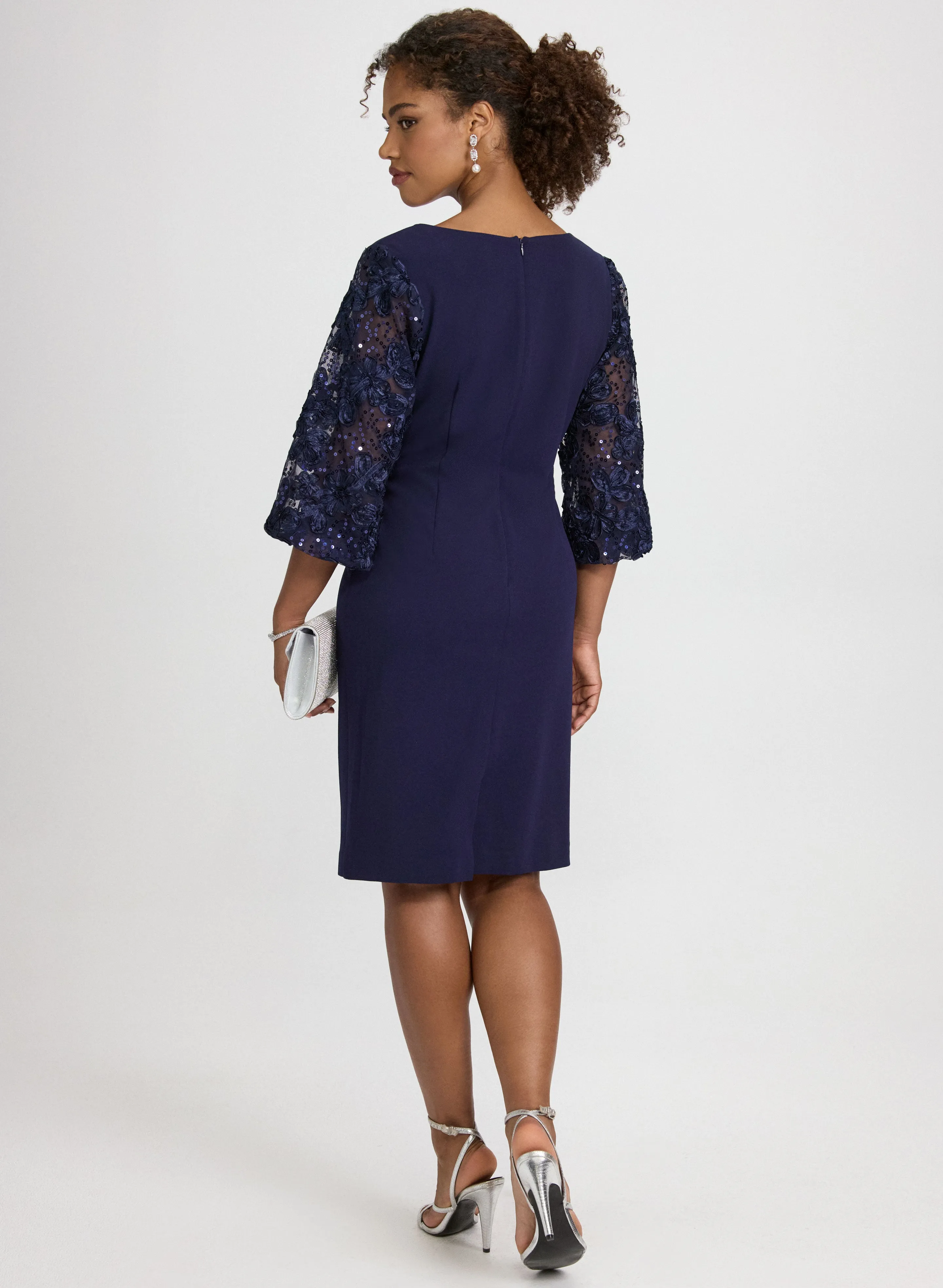 Sequined Floral Detail Dress sold by Laura product image thumbnail 4