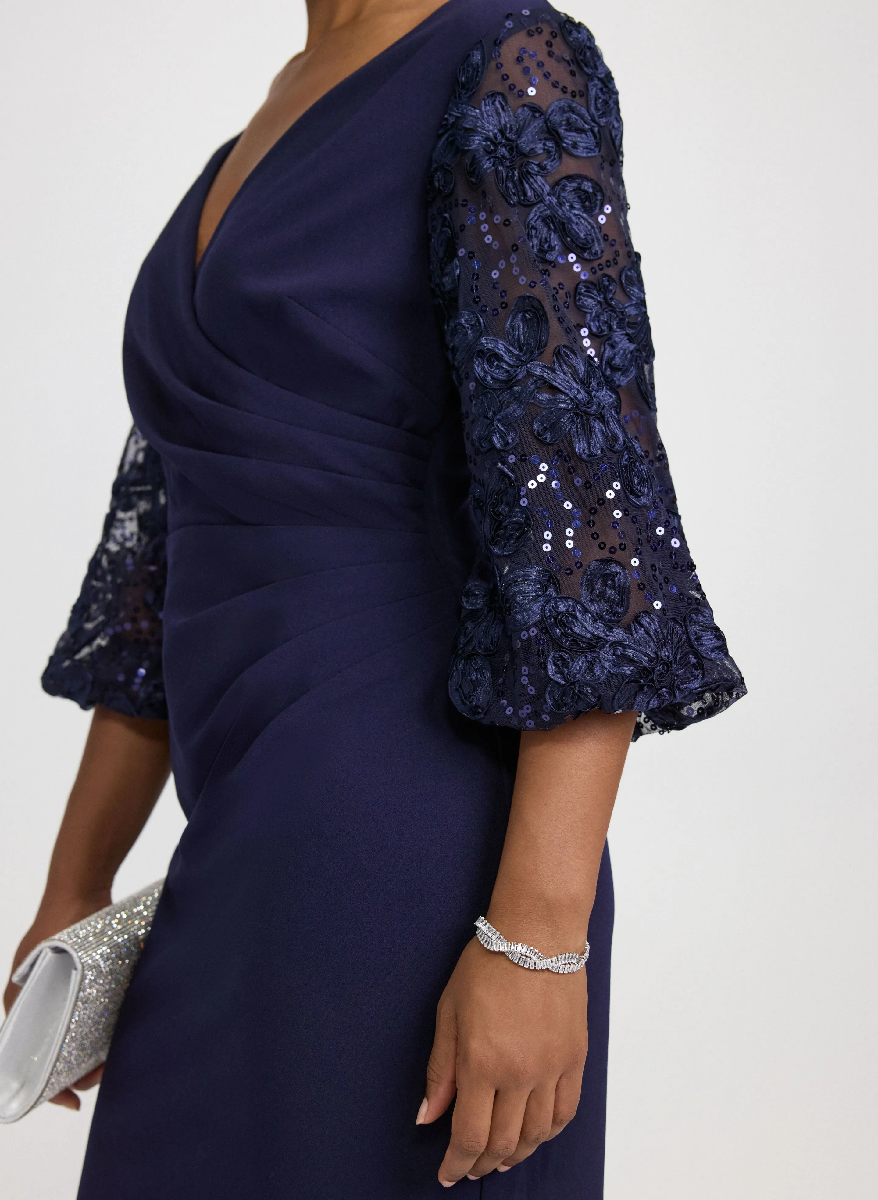 Sequined Floral Detail Dress sold by Laura product image thumbnail 2