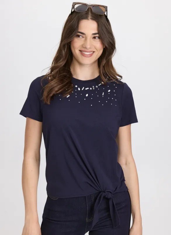 Crystal Trim T-Shirt sold by Laura