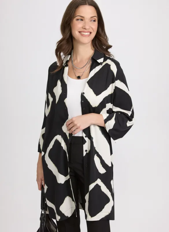 Geometric Button-Down Blouse sold by Laura