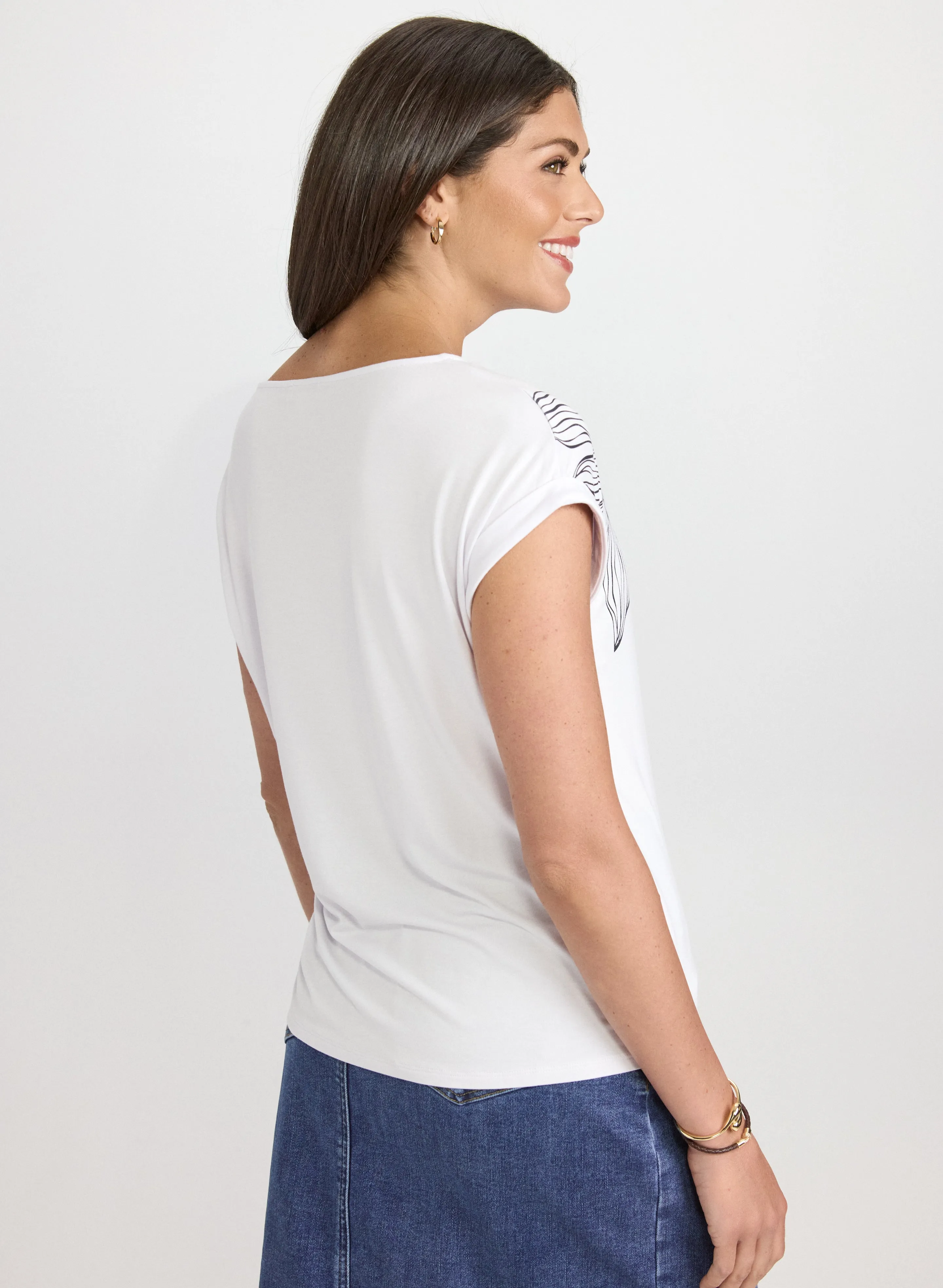 Sketch Floral T-Shirt sold by Laura product image thumbnail 3