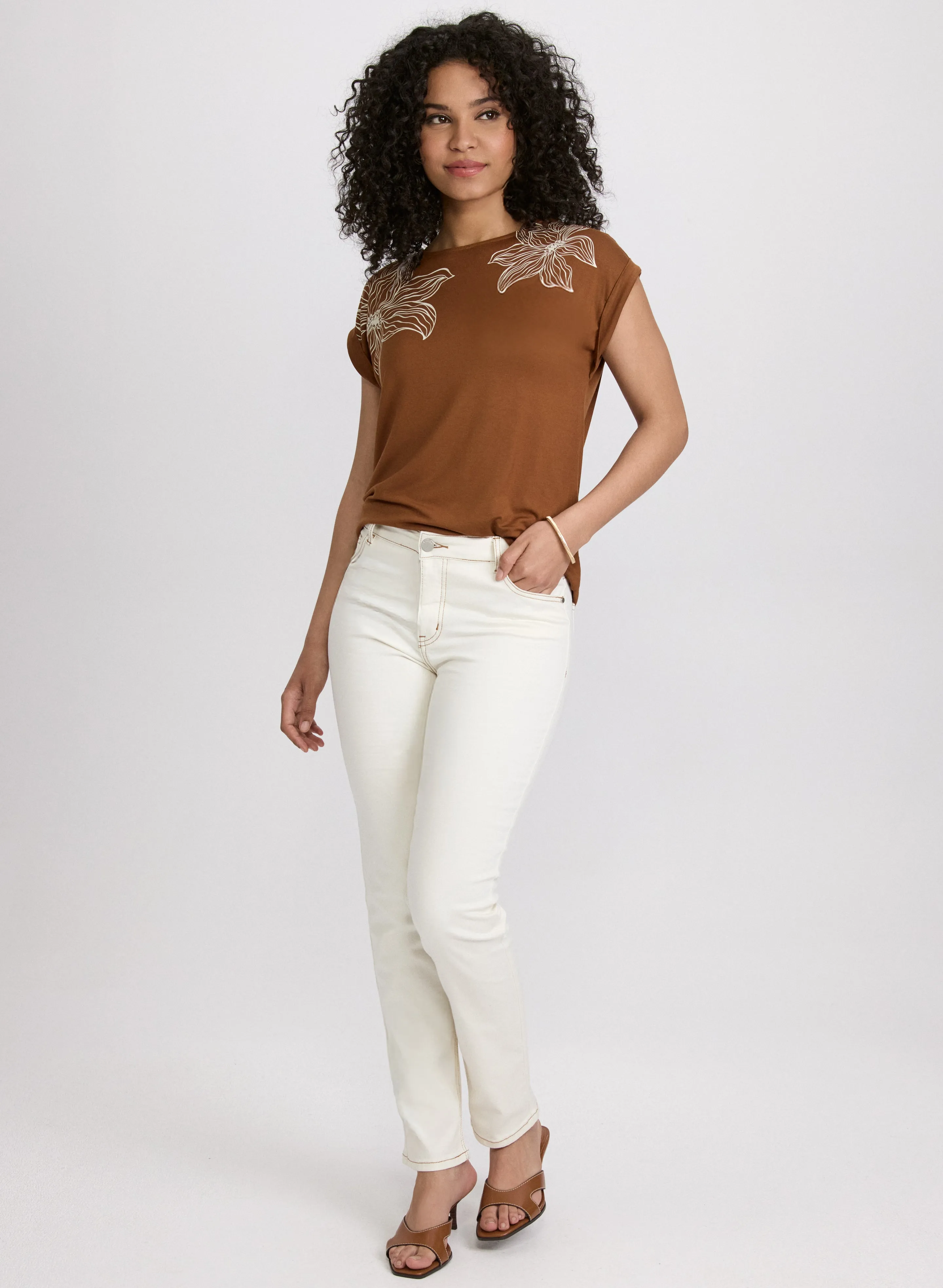 Sketch Floral T-Shirt sold by Laura product image thumbnail 3