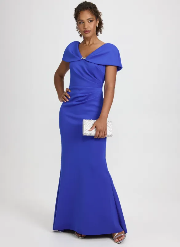 Embellished Capelet Sleeve Dress sold by Laura