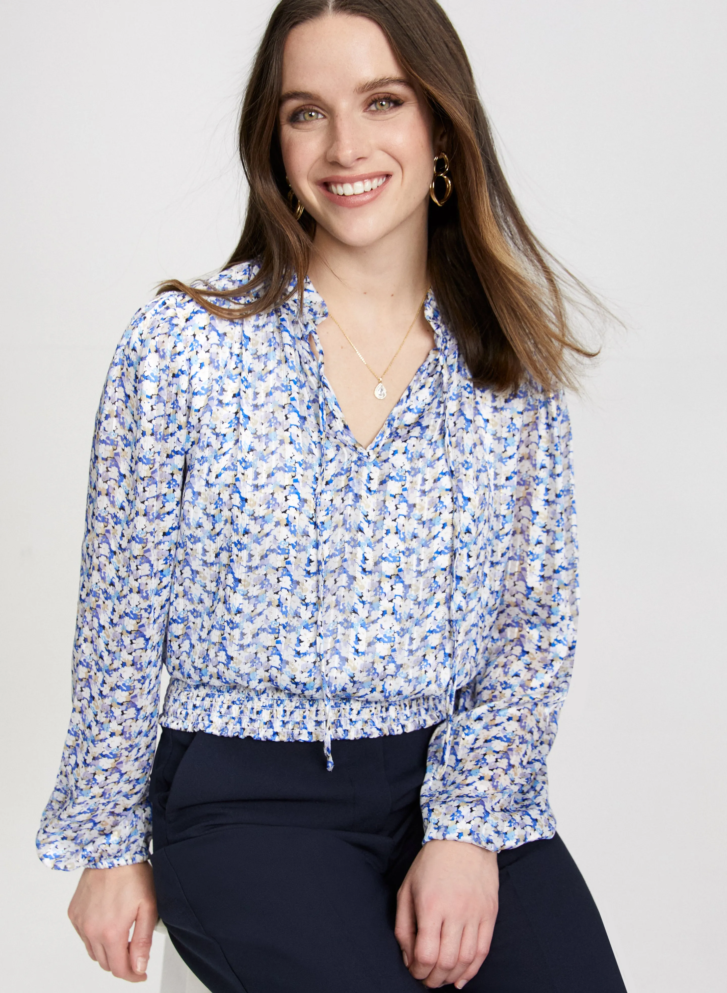 Satin Floral Print Blouse sold by Laura product image thumbnail 5