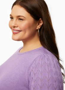 Pointelle Knit Sweater sold by Laura