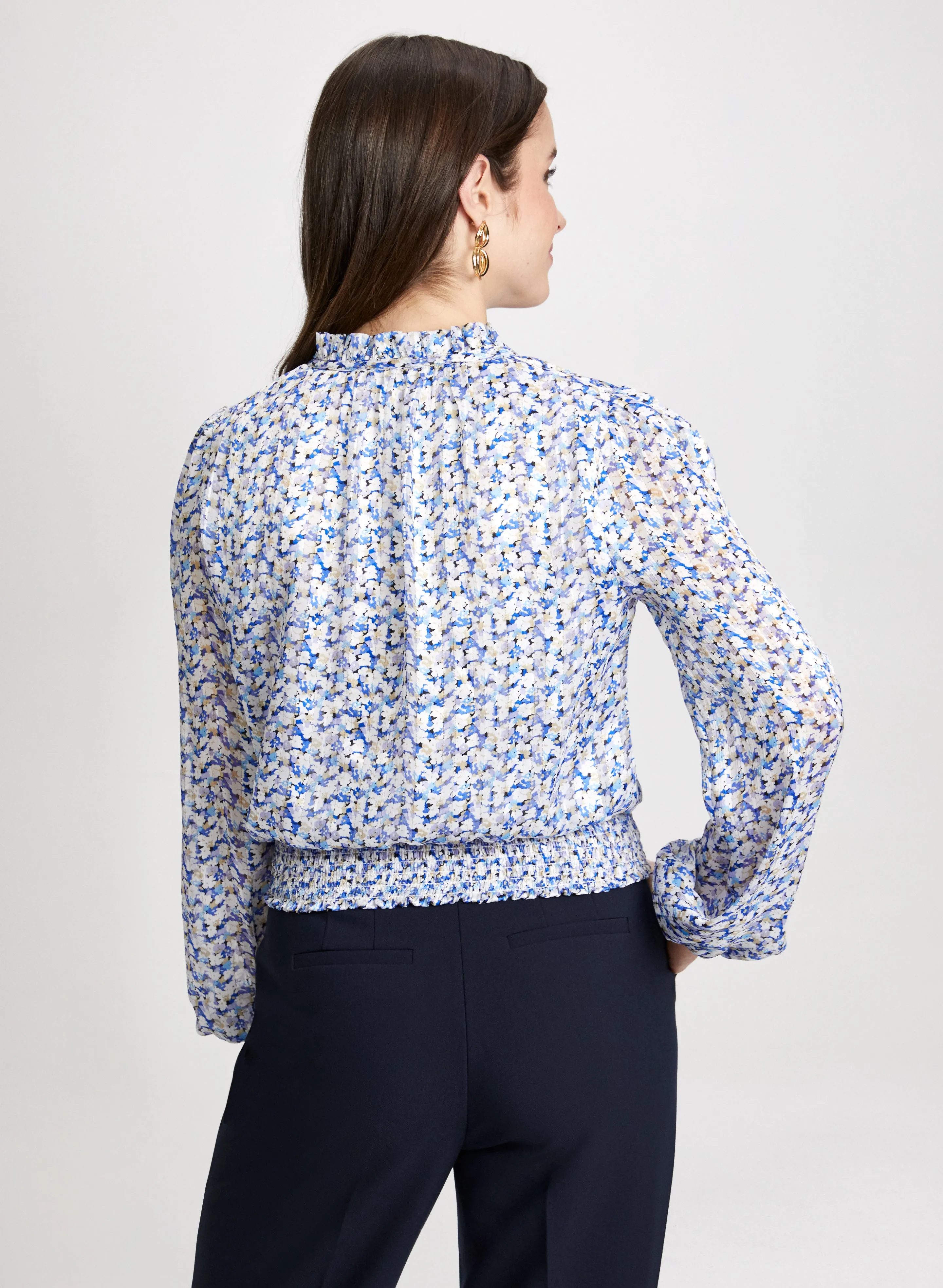 Satin Floral Print Blouse sold by Laura product image thumbnail 4