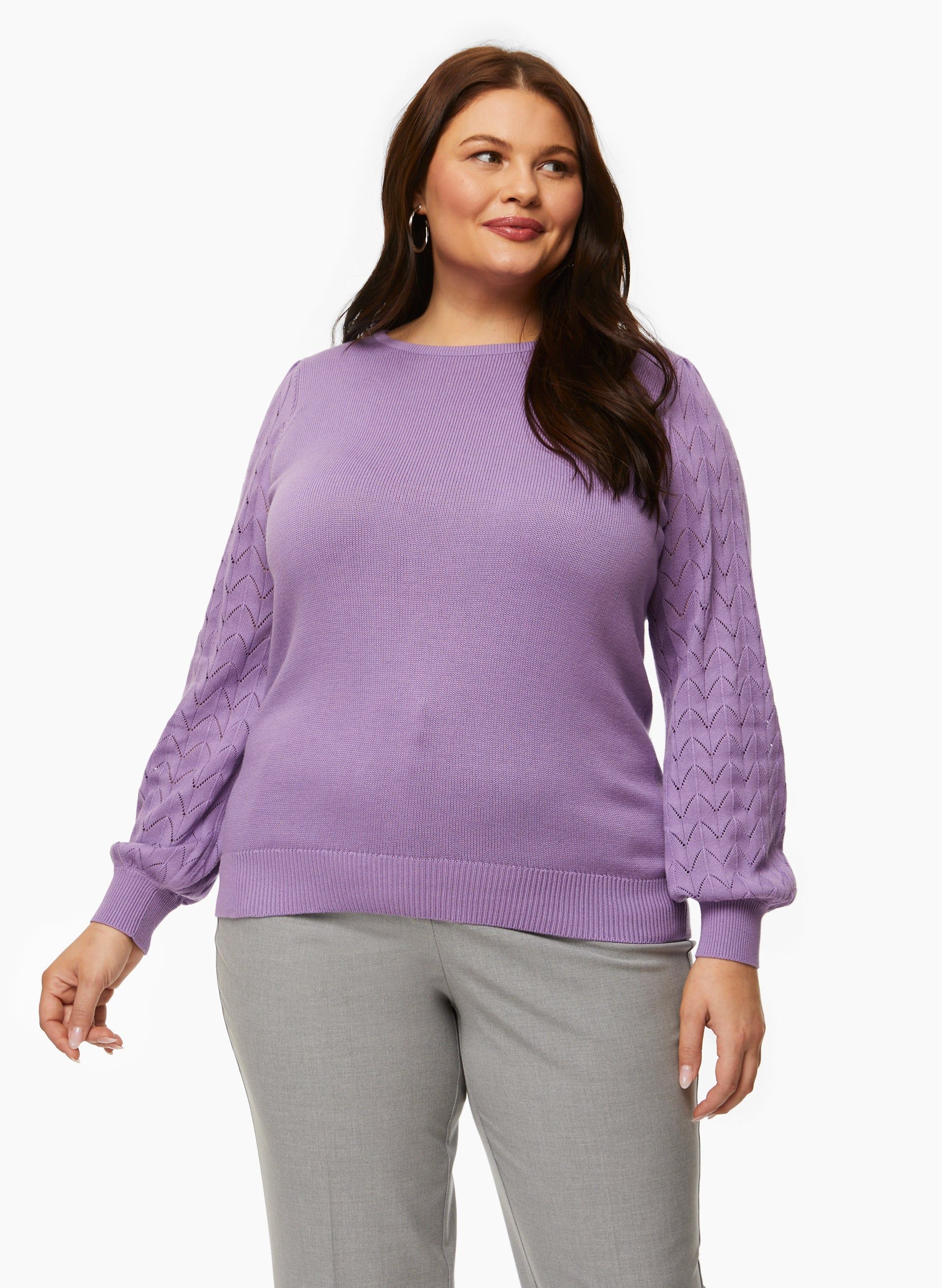 Pointelle Knit Sweater sold by Laura