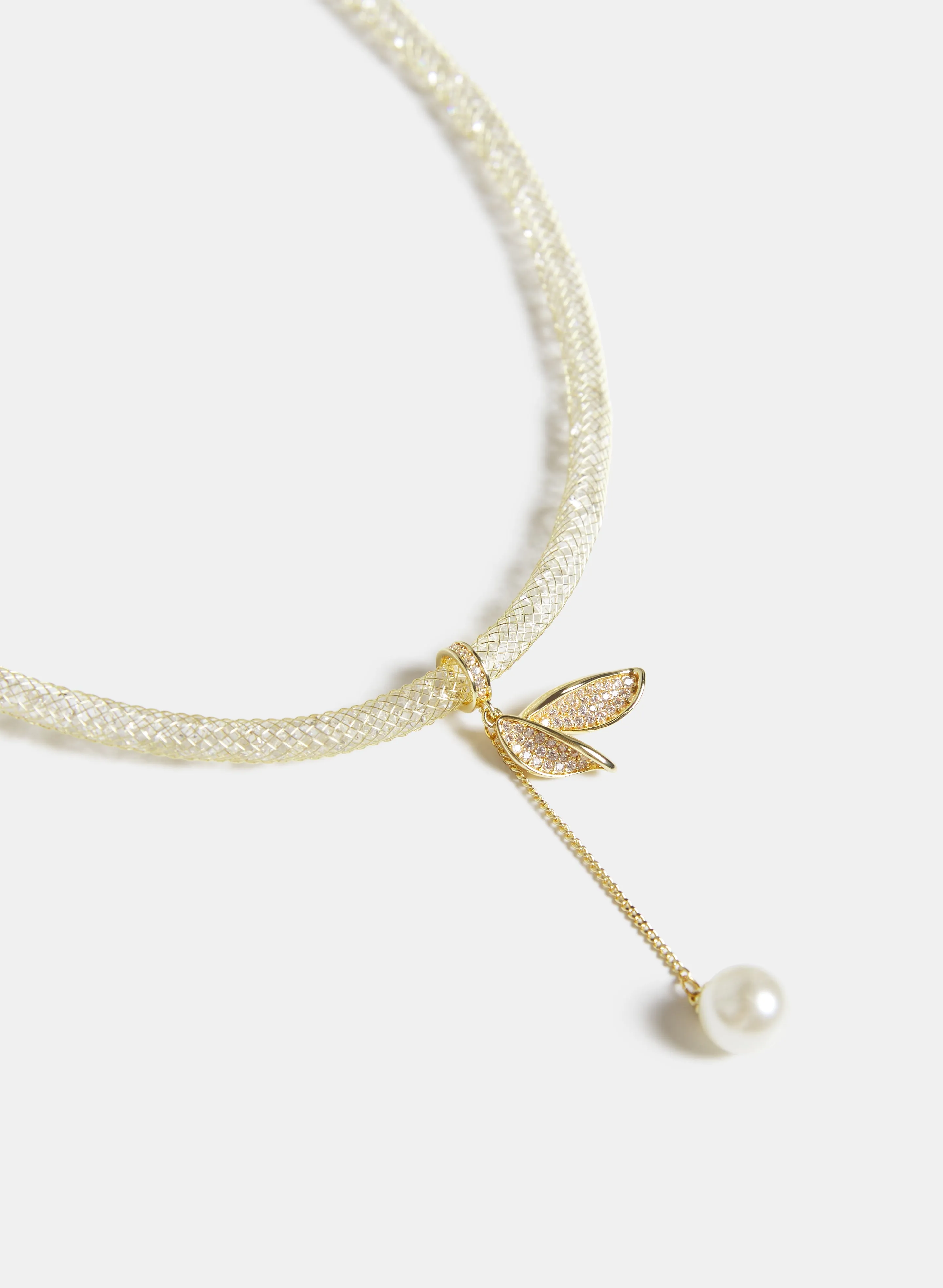 Pearl Drop Mesh Collar Necklace sold by Laura product image thumbnail 2