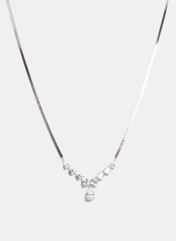 Cubic Zirconia Stone Necklace sold by Laura