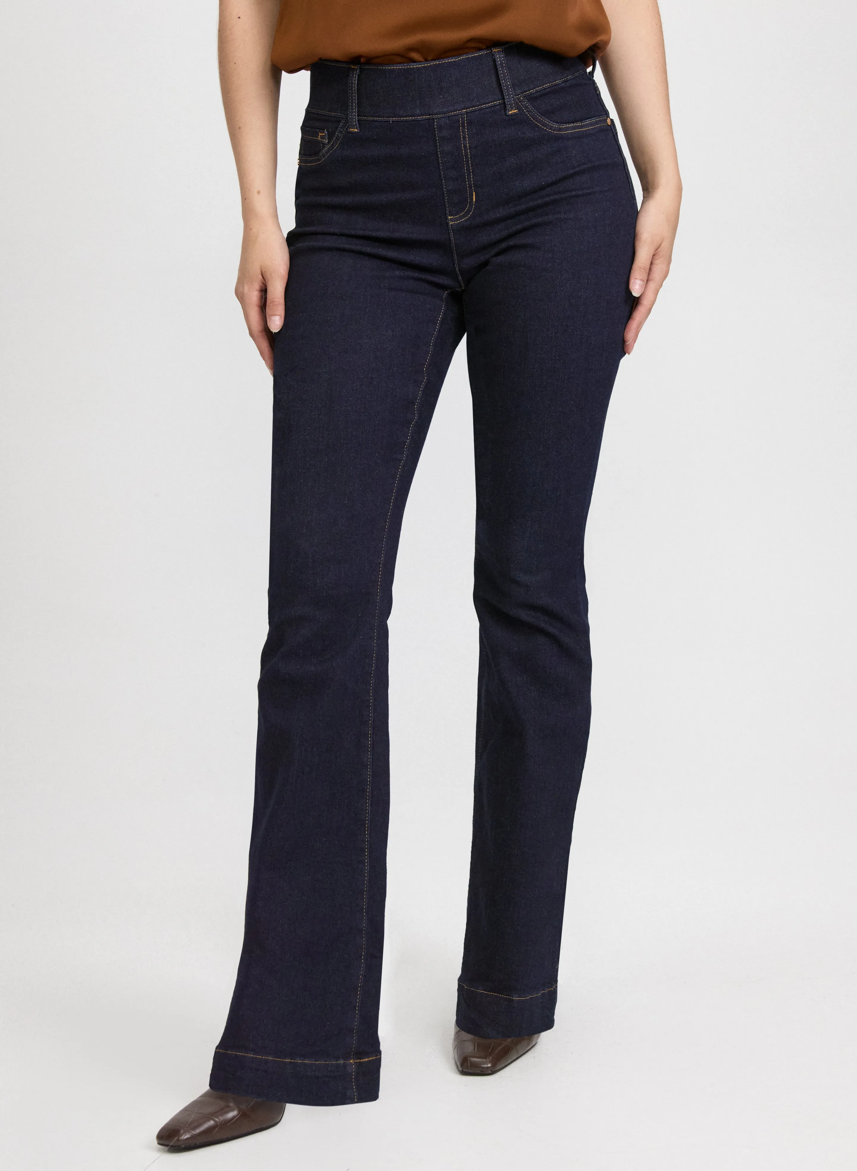 Pull-On Flare-Leg Jeans sold by Laura