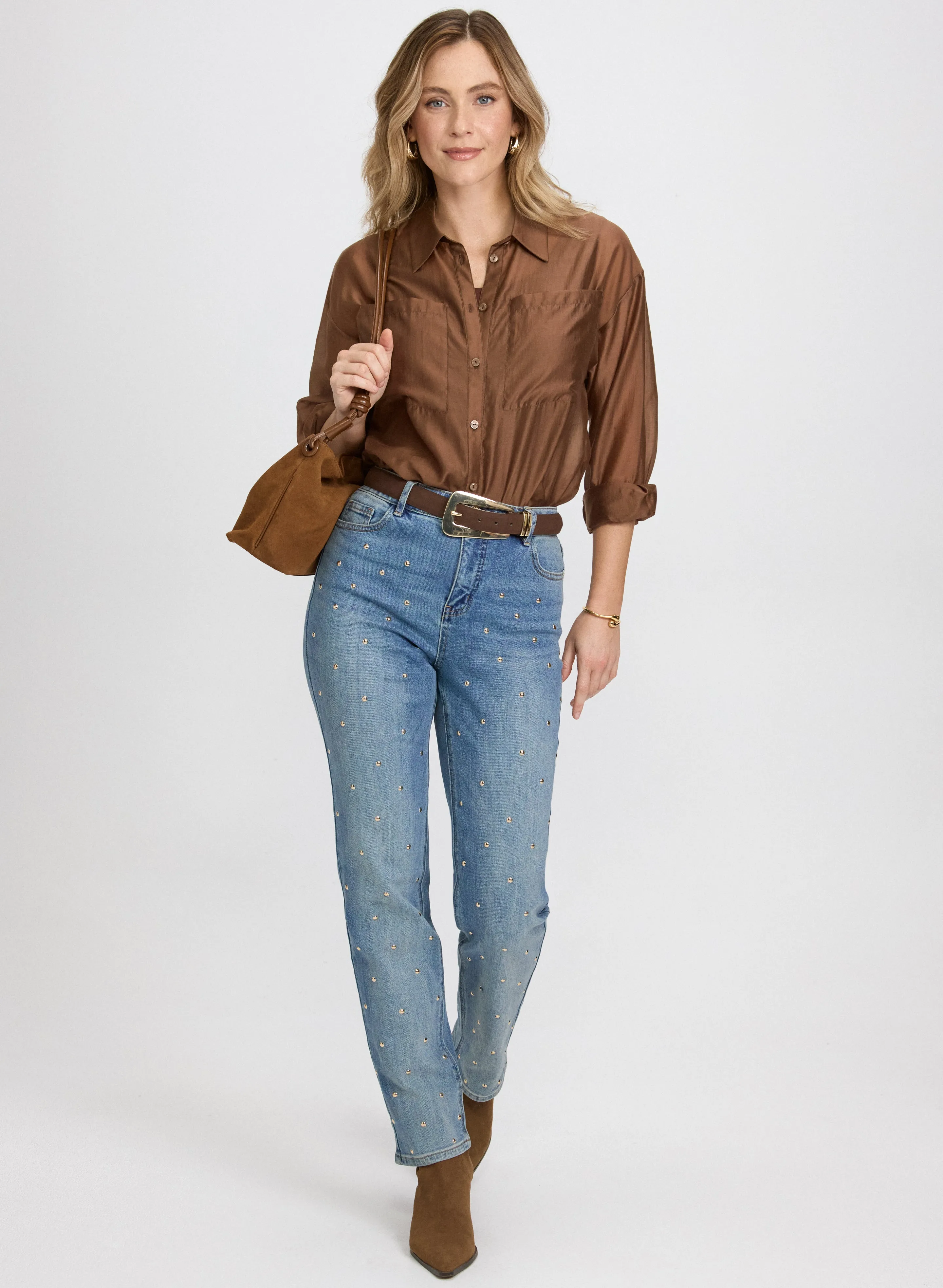 Studded Straight-Leg Jeans sold by Laura product image thumbnail 3