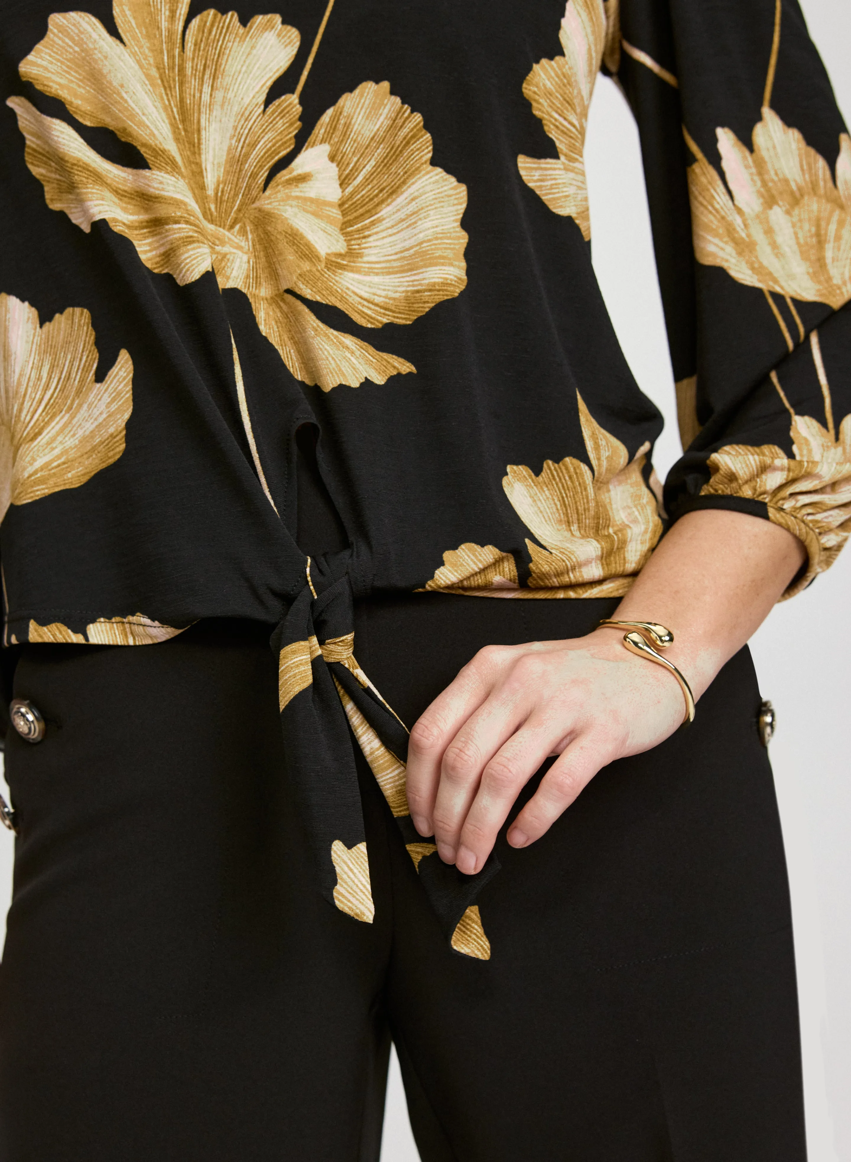 Floral Tied-Hem Top sold by Laura product image thumbnail 5