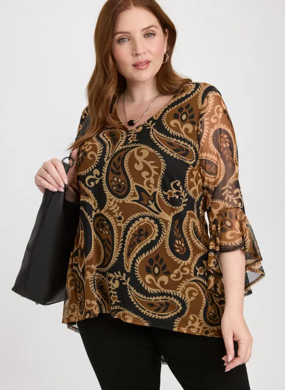 Paisley Mesh Top sold by Laura