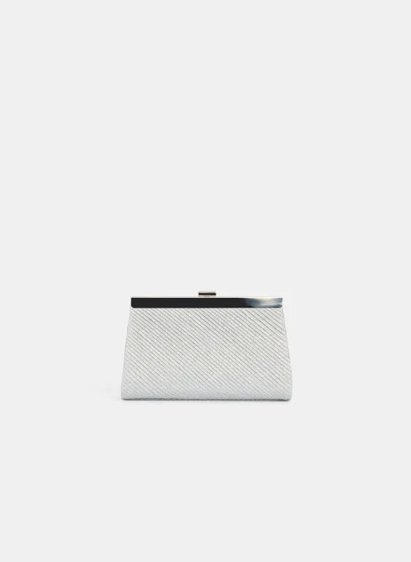 Pleated Metallic Clutch sold by Laura