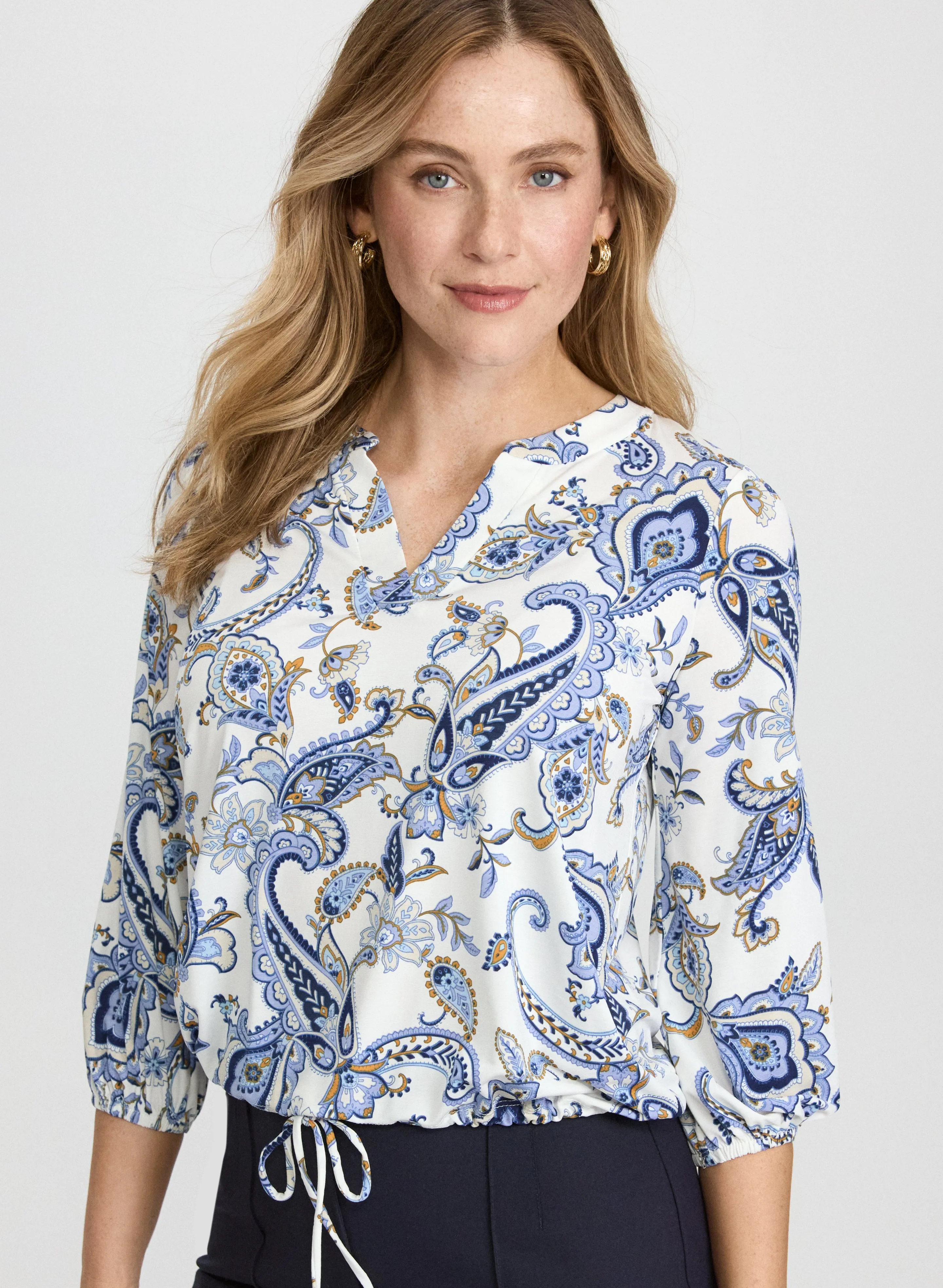 Paisley Drawstring Hem sold by Laura