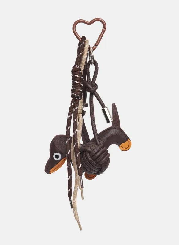 Dachshund Vegan Leather Charm Keychain sold by Laura